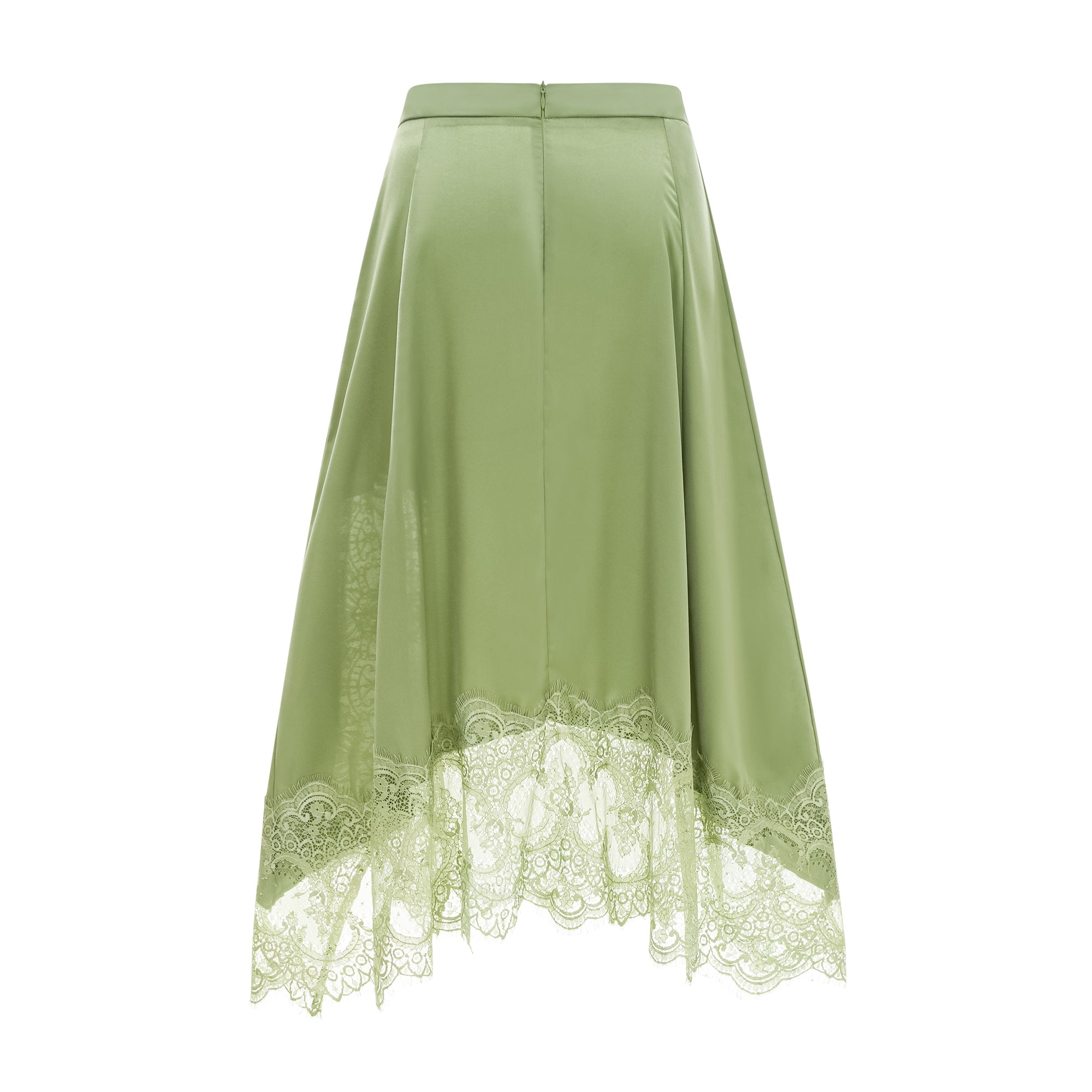 Florence Green Lace Panel Top & Skirt Set