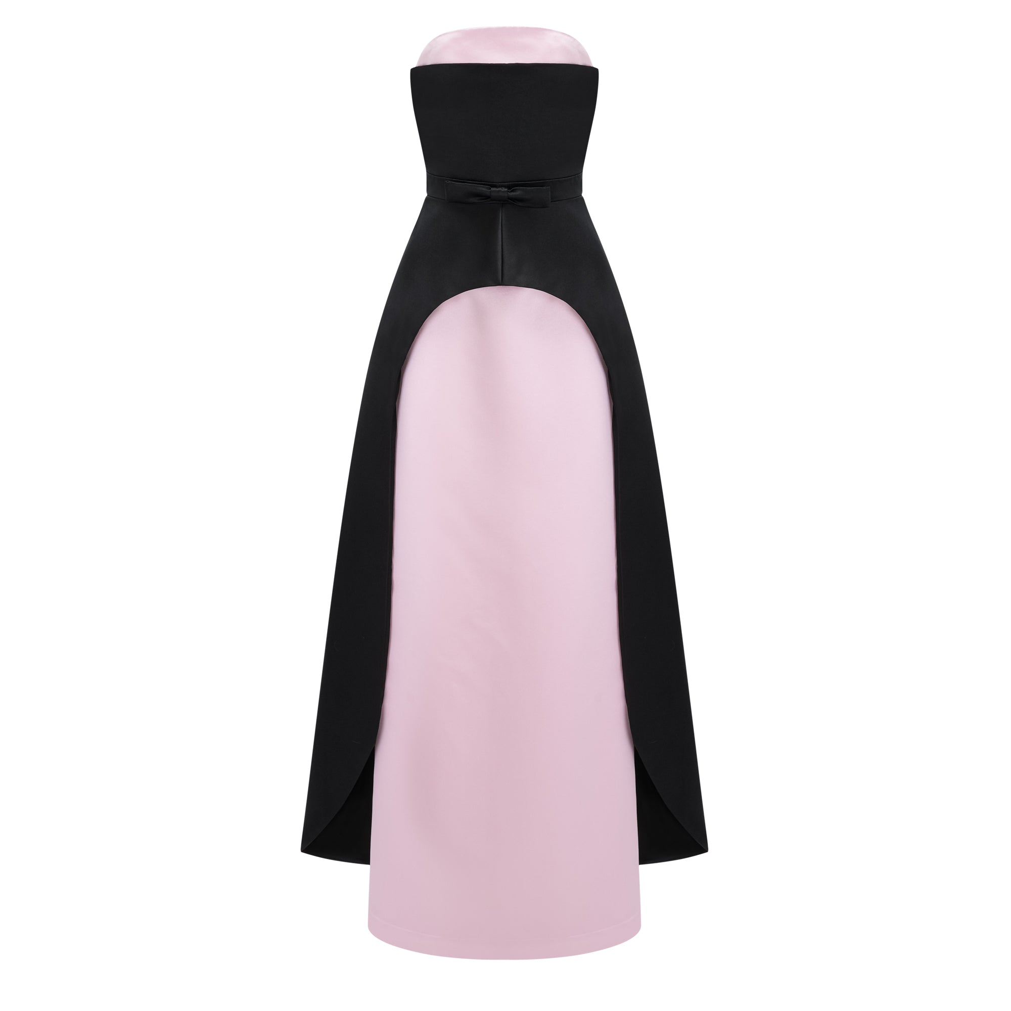 Felismina Pink Color Block Satin Maxi Dress