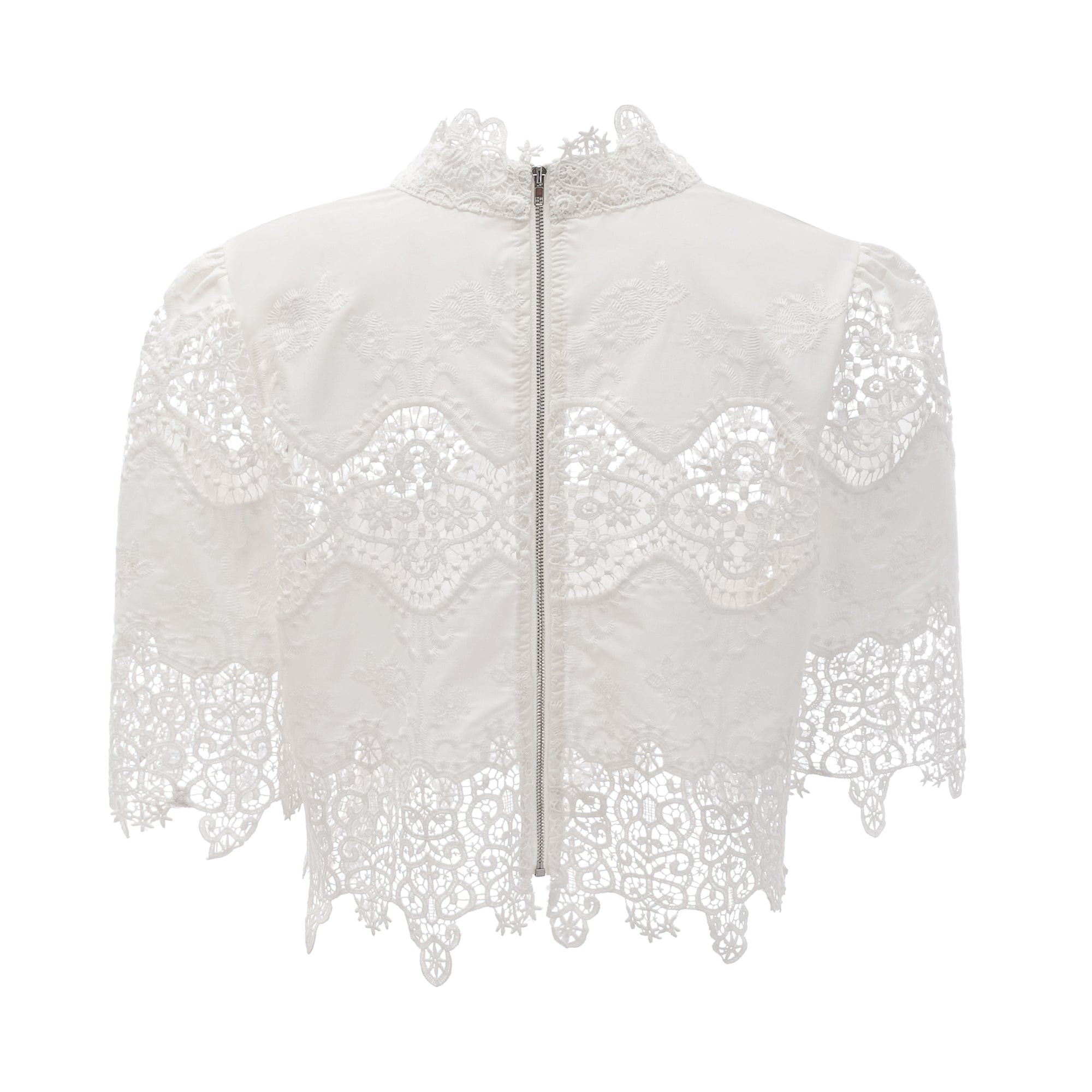 Raphaëlle lace-trim cut-out cropped top & trousers matching set (Final Sale-US Only)