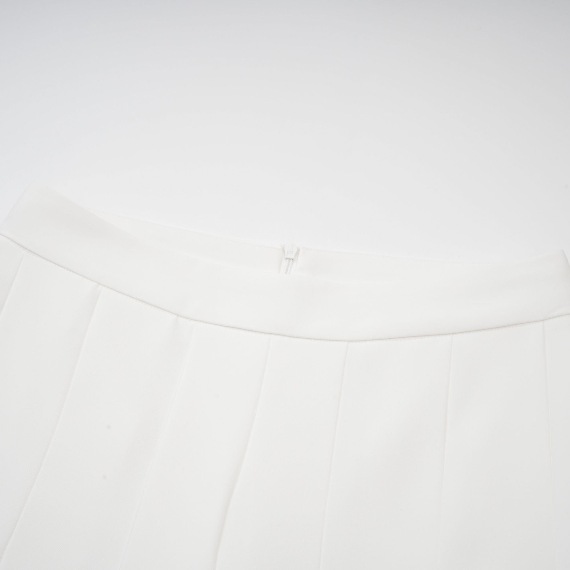 Adèle creased top & trousers matching set in White
