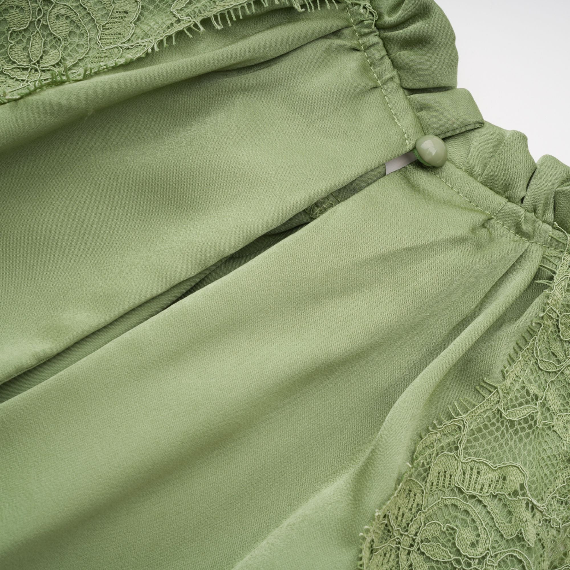 Florence Green Lace Panel Top & Skirt Set (Final Sale-US Only)