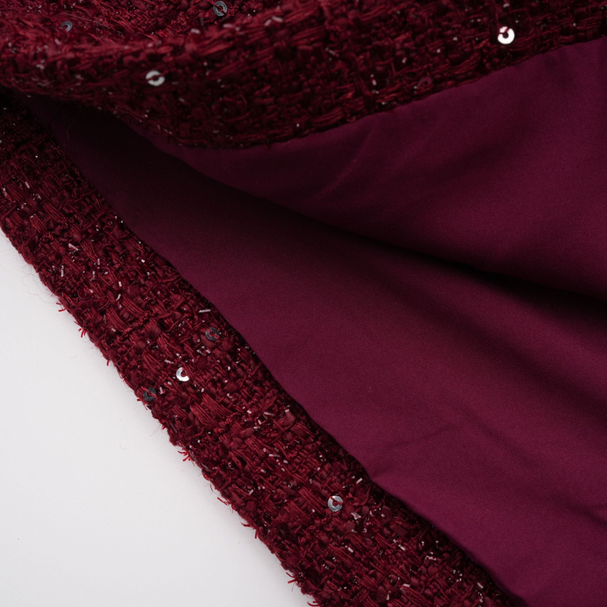 Ancora Red Embellished Tweed Mini Dress (Final Sale)