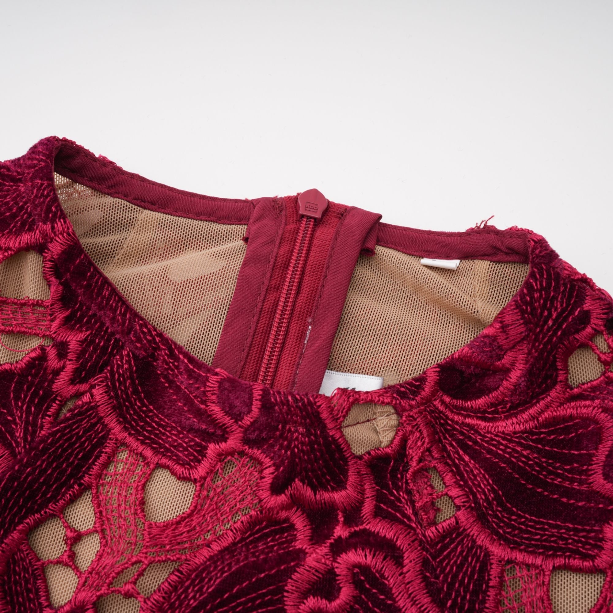 Hafdis Red Floral Embroidered Mini Dress (Final Sale-US Only)