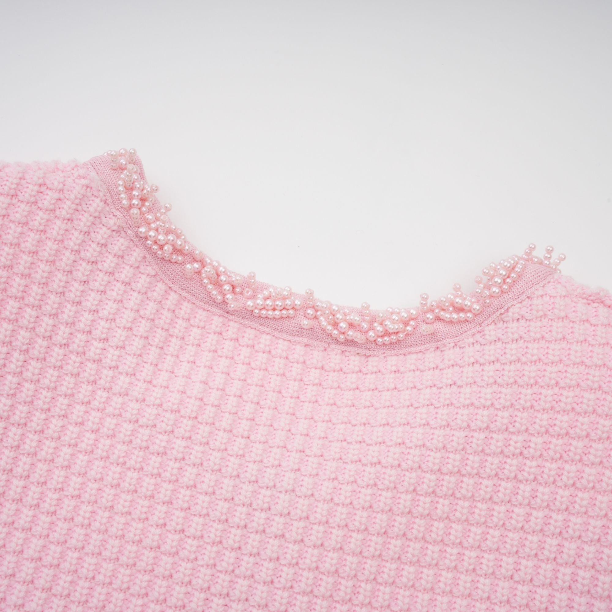 Eugénie pink beaded knit mini dress (Final Sale-US Only)