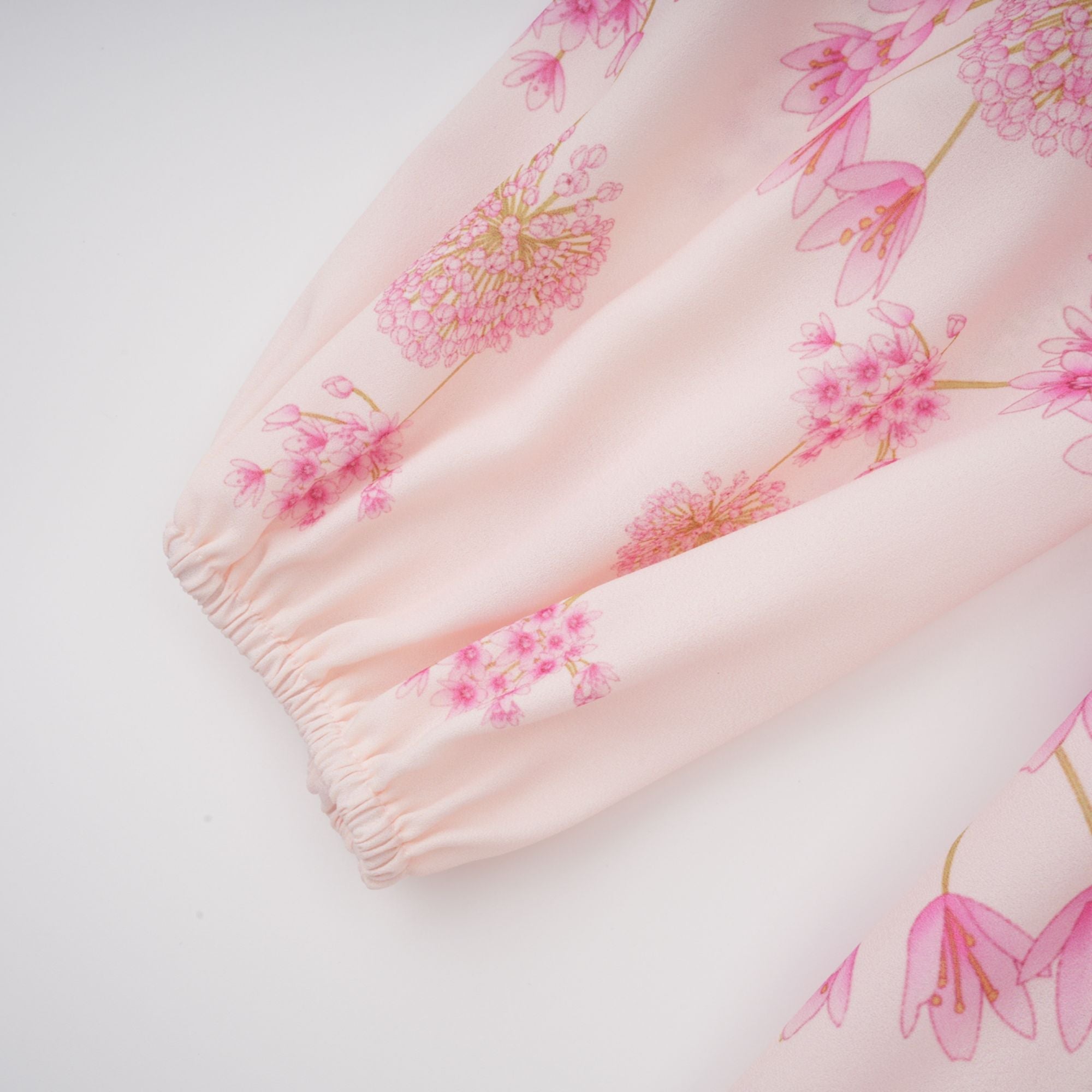 Yvette pink floral-print midi dress