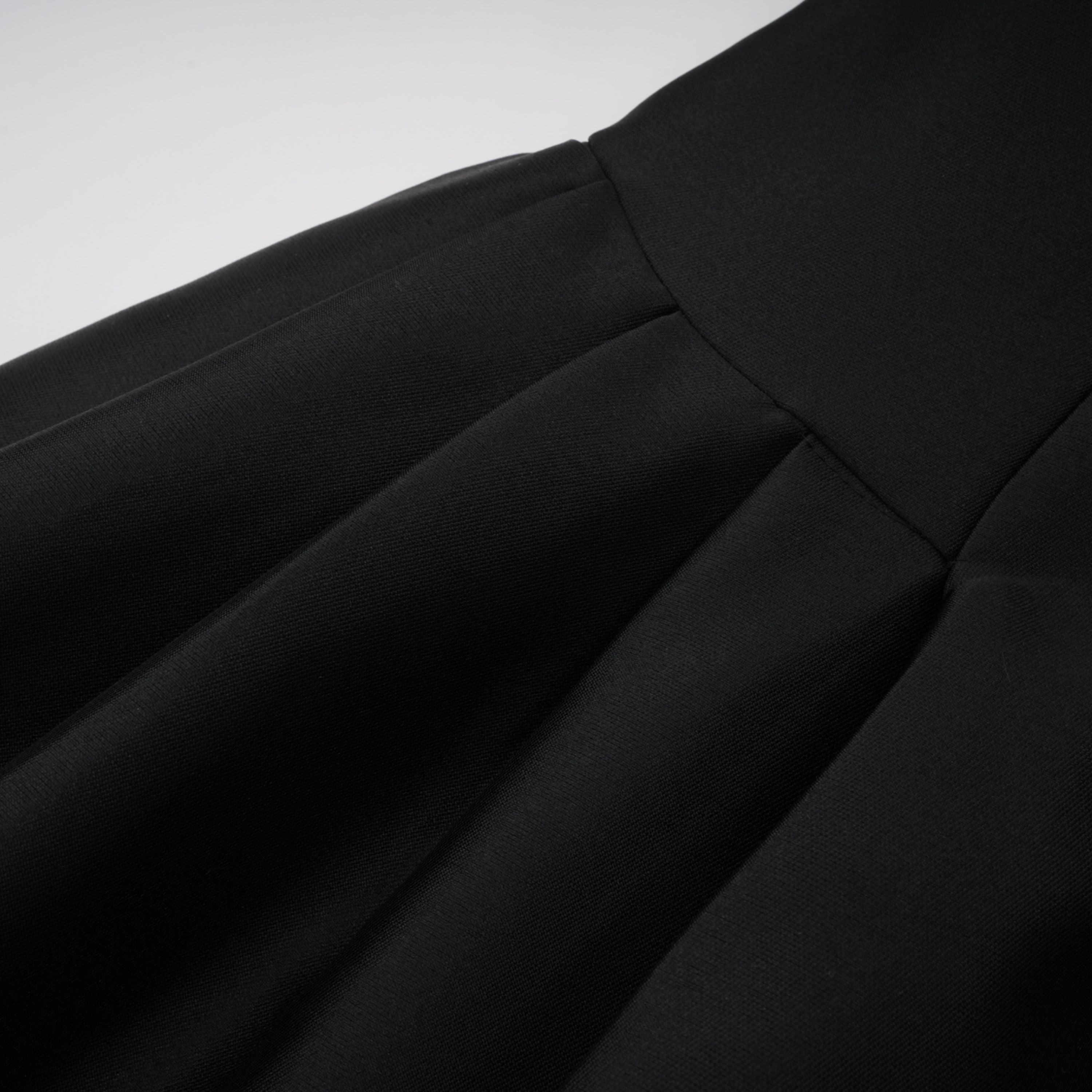 Ainara Black Off Shoulder Polished Midi Dress (Final Sale-US Only)