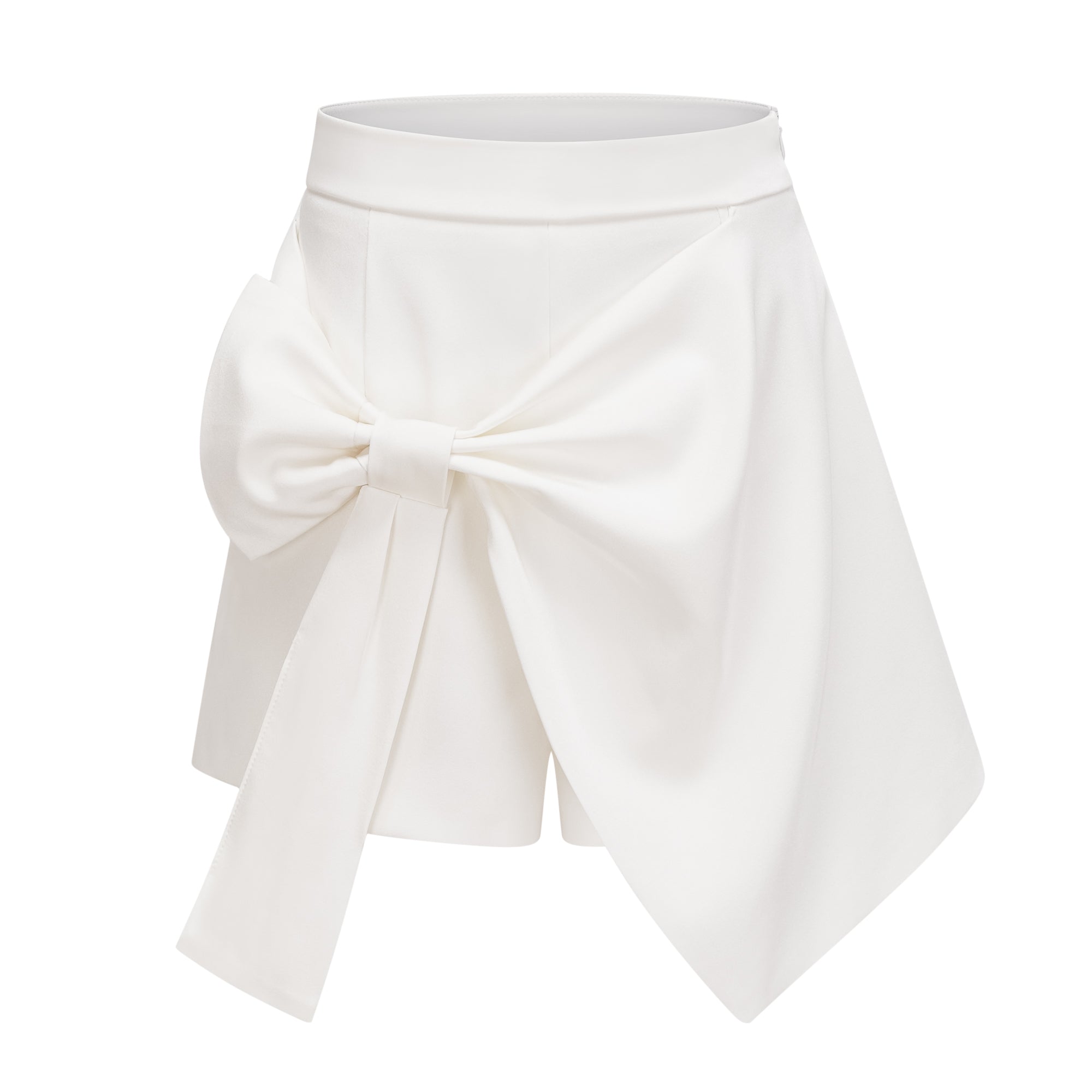 Vesper White High NeckLace Blouse & Skirt Co-ord Set