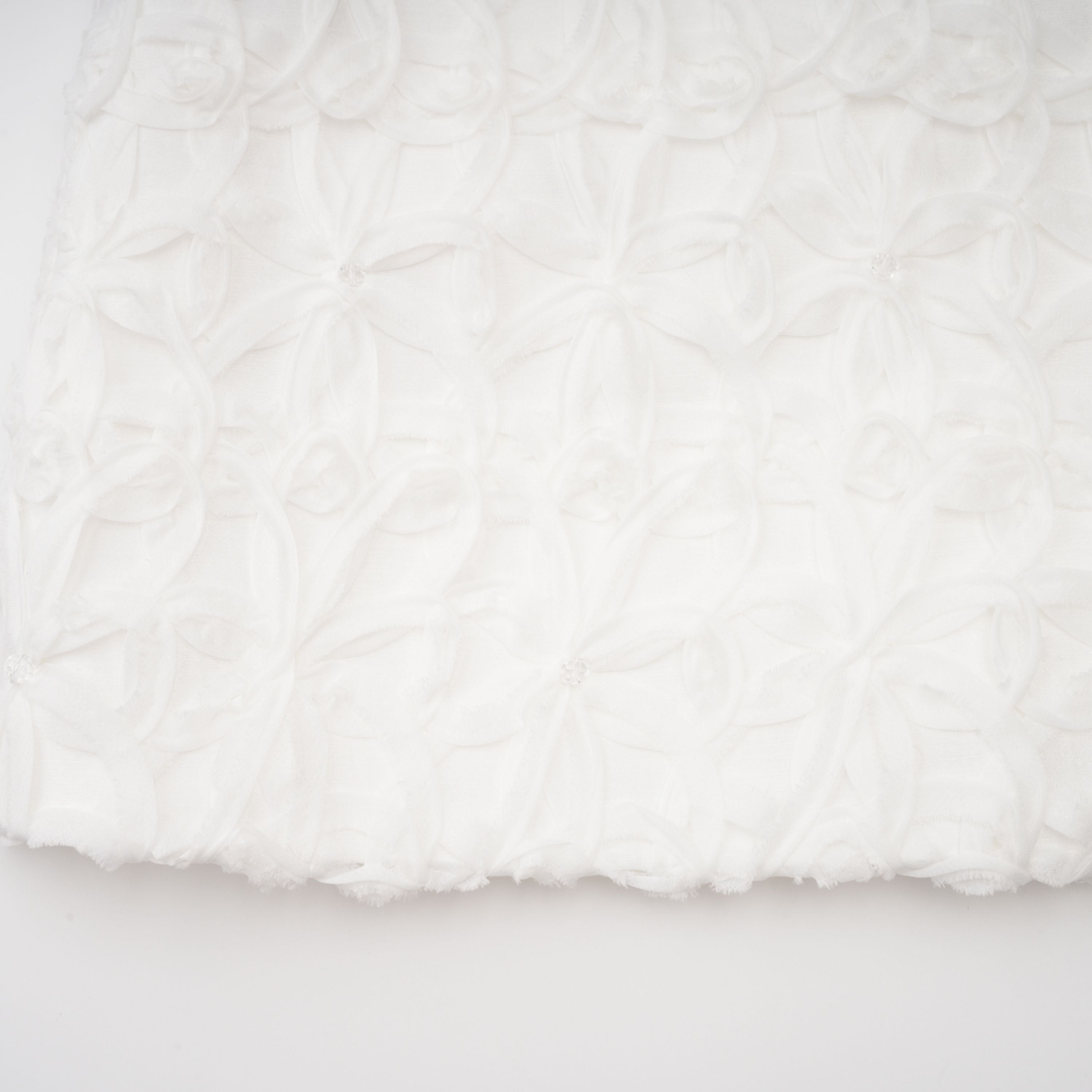 Dulcie White Floral Jacquard Shawl & Dress Set