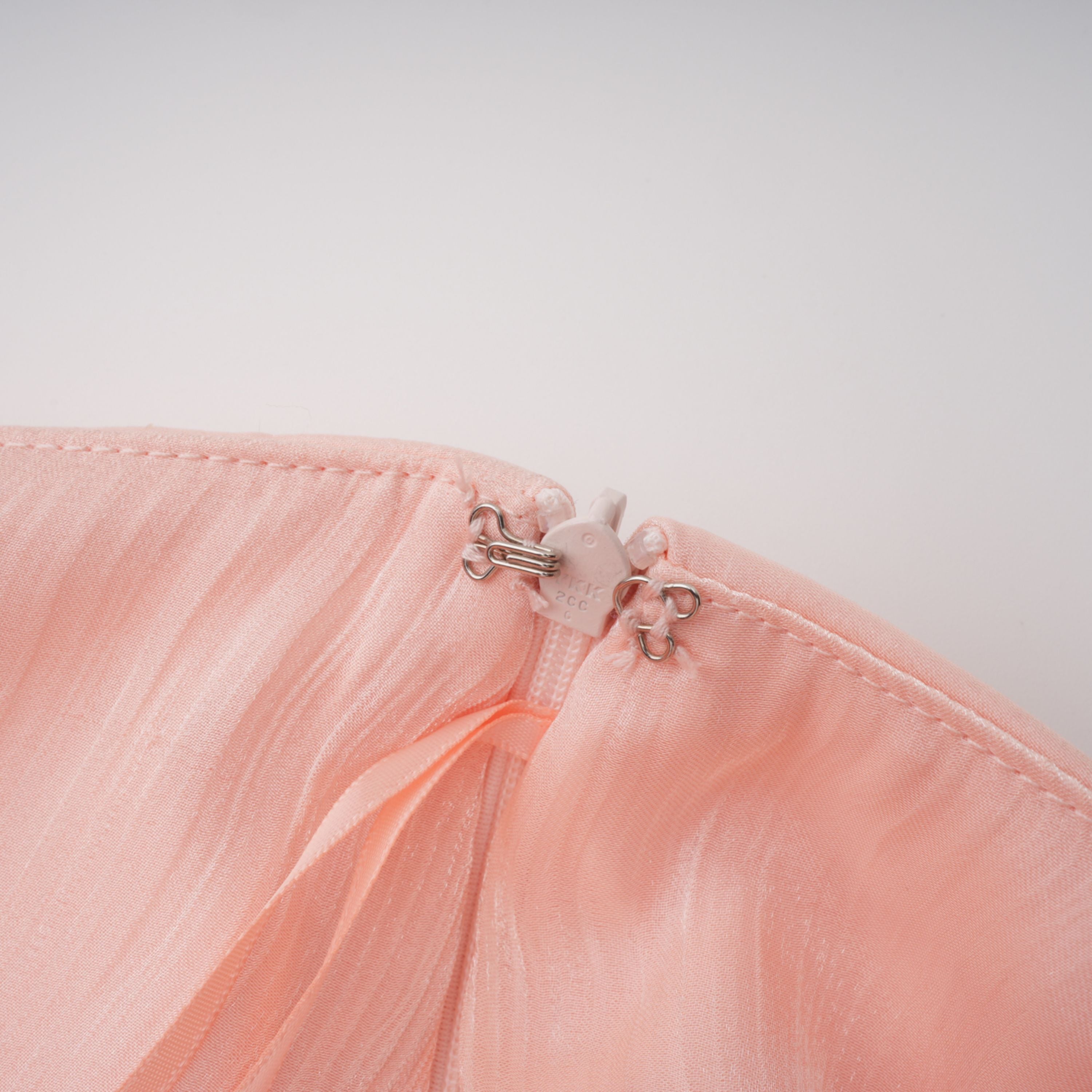 Mélodie Pink Pleated Glossy Top & Skirt Set