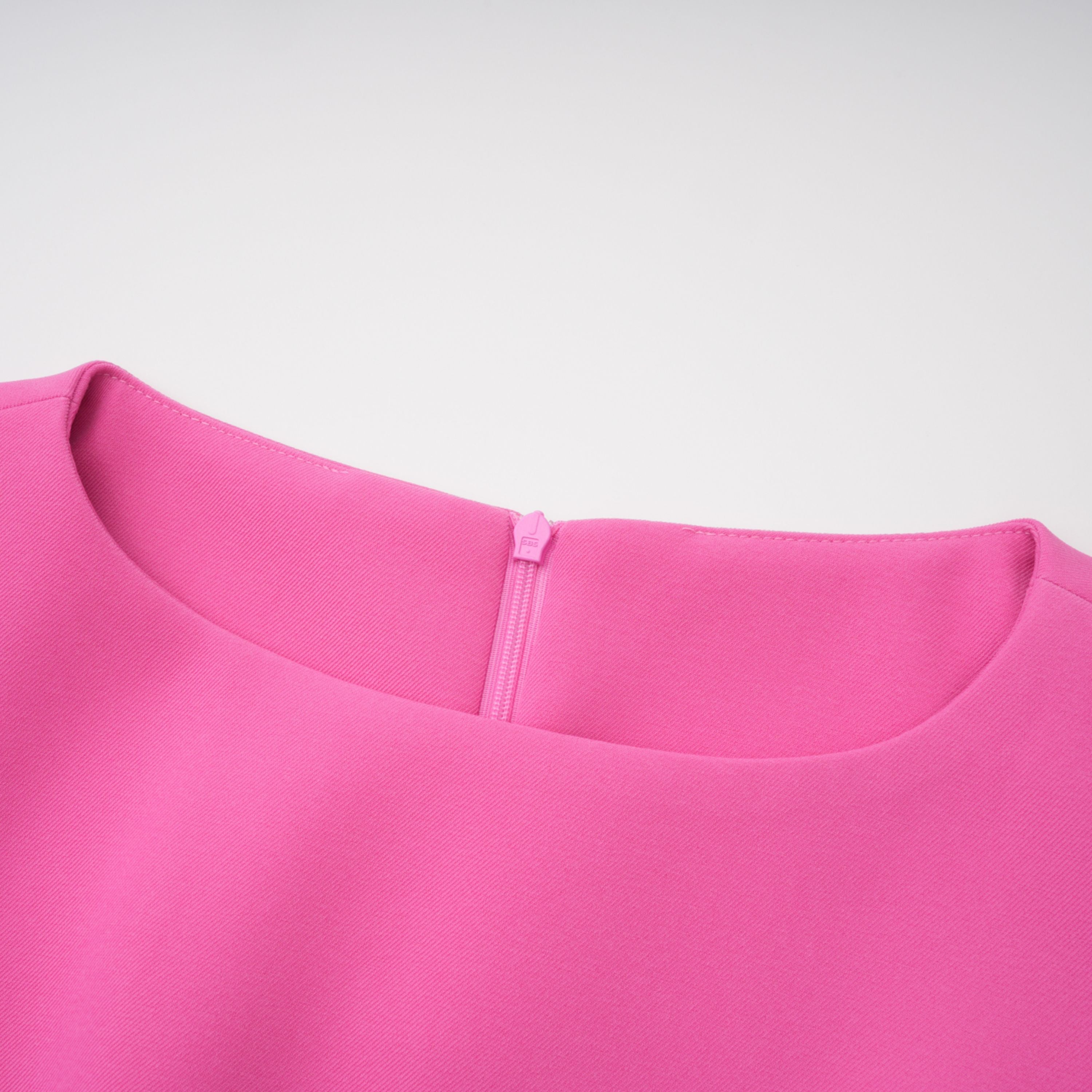 Fleurine Hot Pink Floral Appliqué Mini Dress