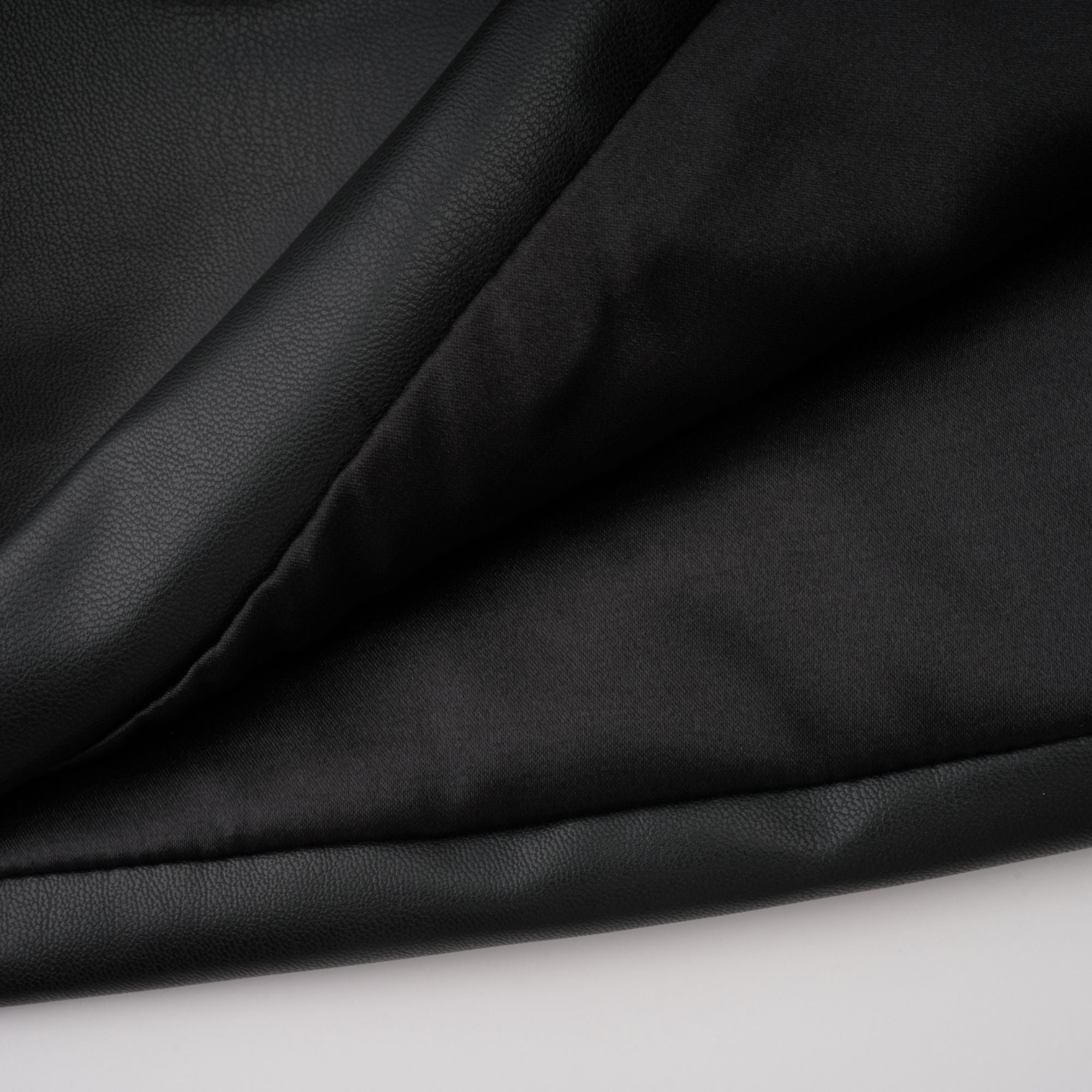 Agnes Black Ruched Leather Bodycon Mini Dress (Final Sale)
