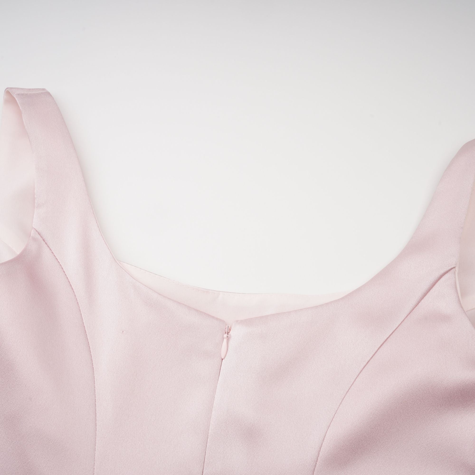 Fiona Pink Satin Square Neck Maxi Dress (Final Sale-US Only)