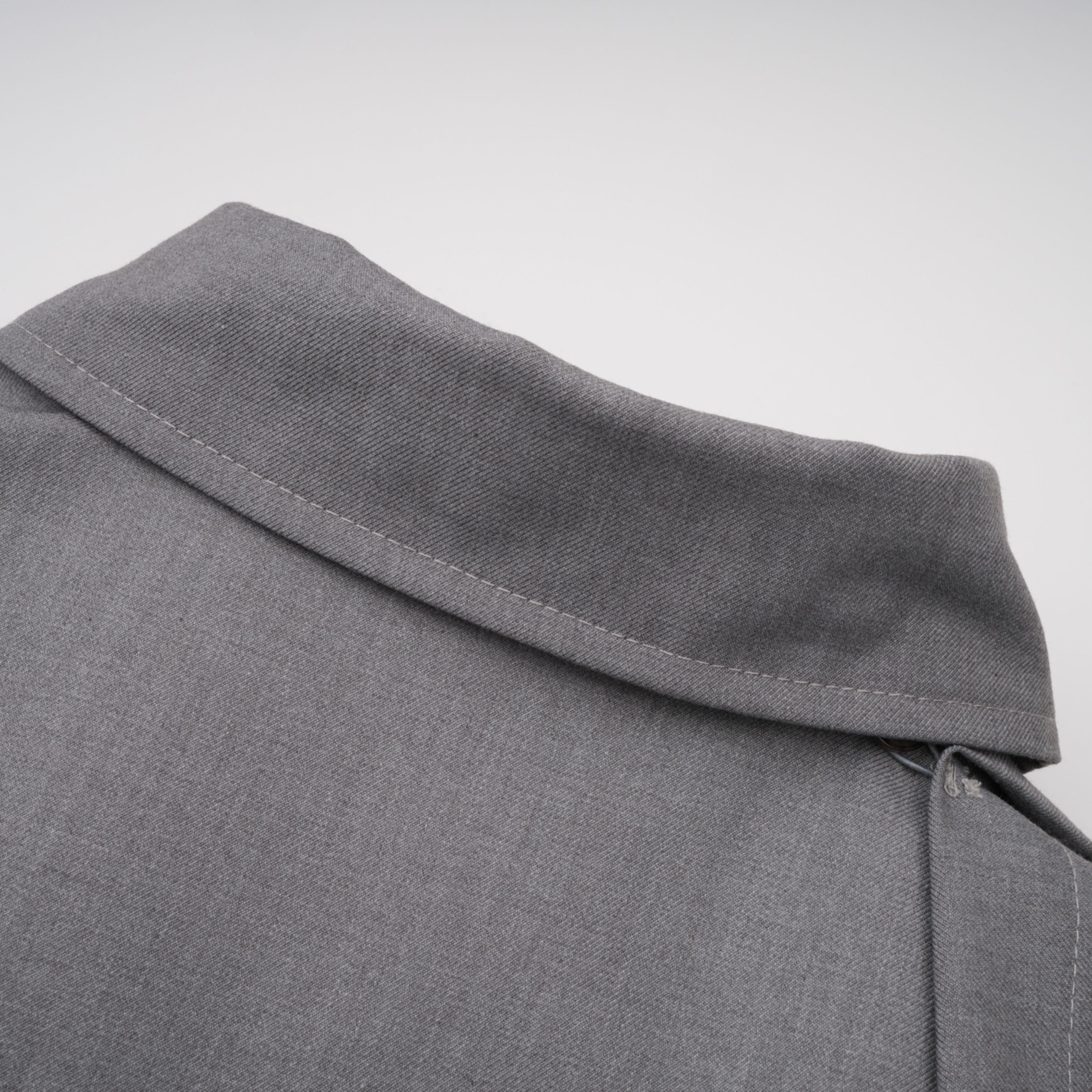 Cynthia Grey Asymmetrical Draped Shirt & Trousers Set (Final Sale-US Only)