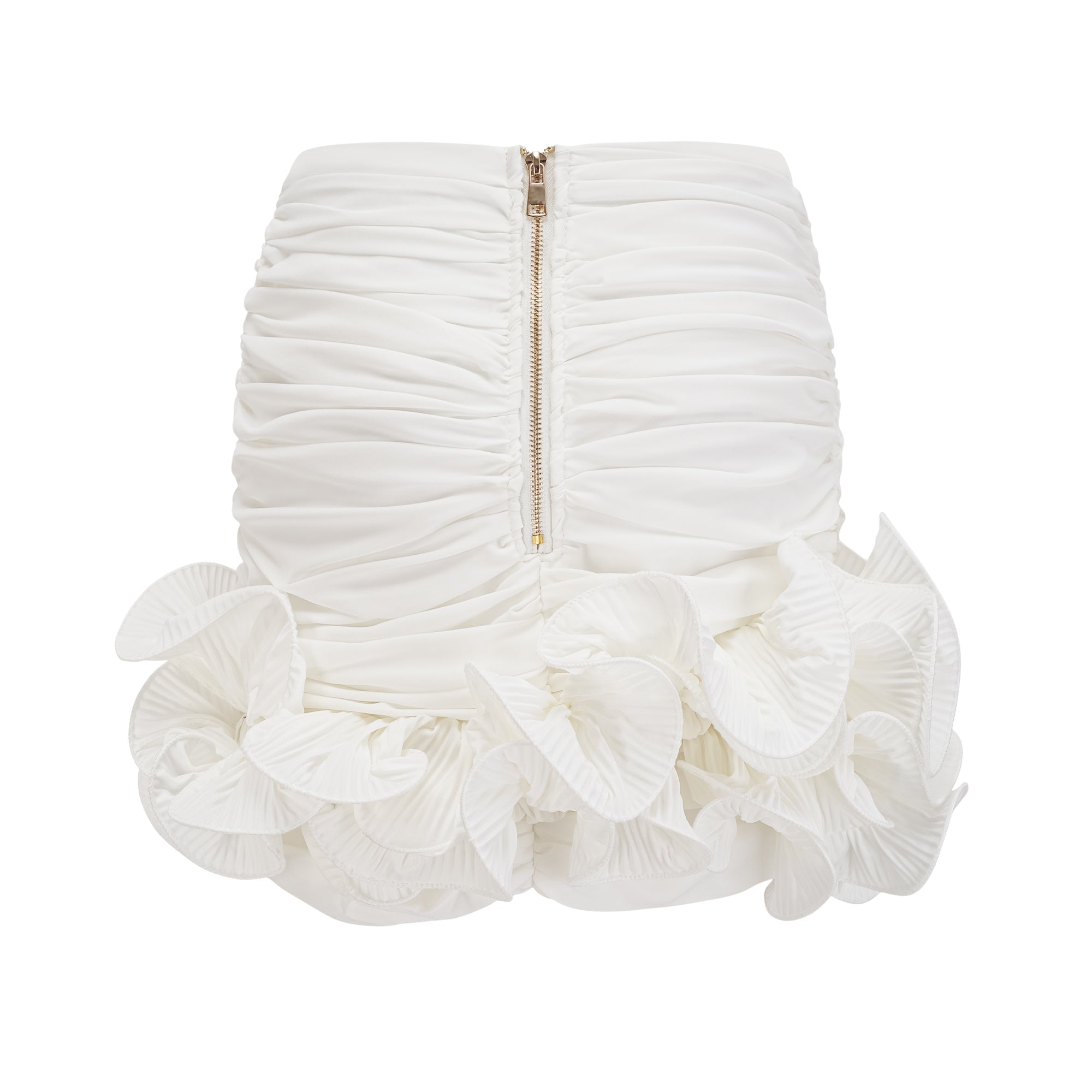 Sylvie ruched ruffled mini skirt (US Only)