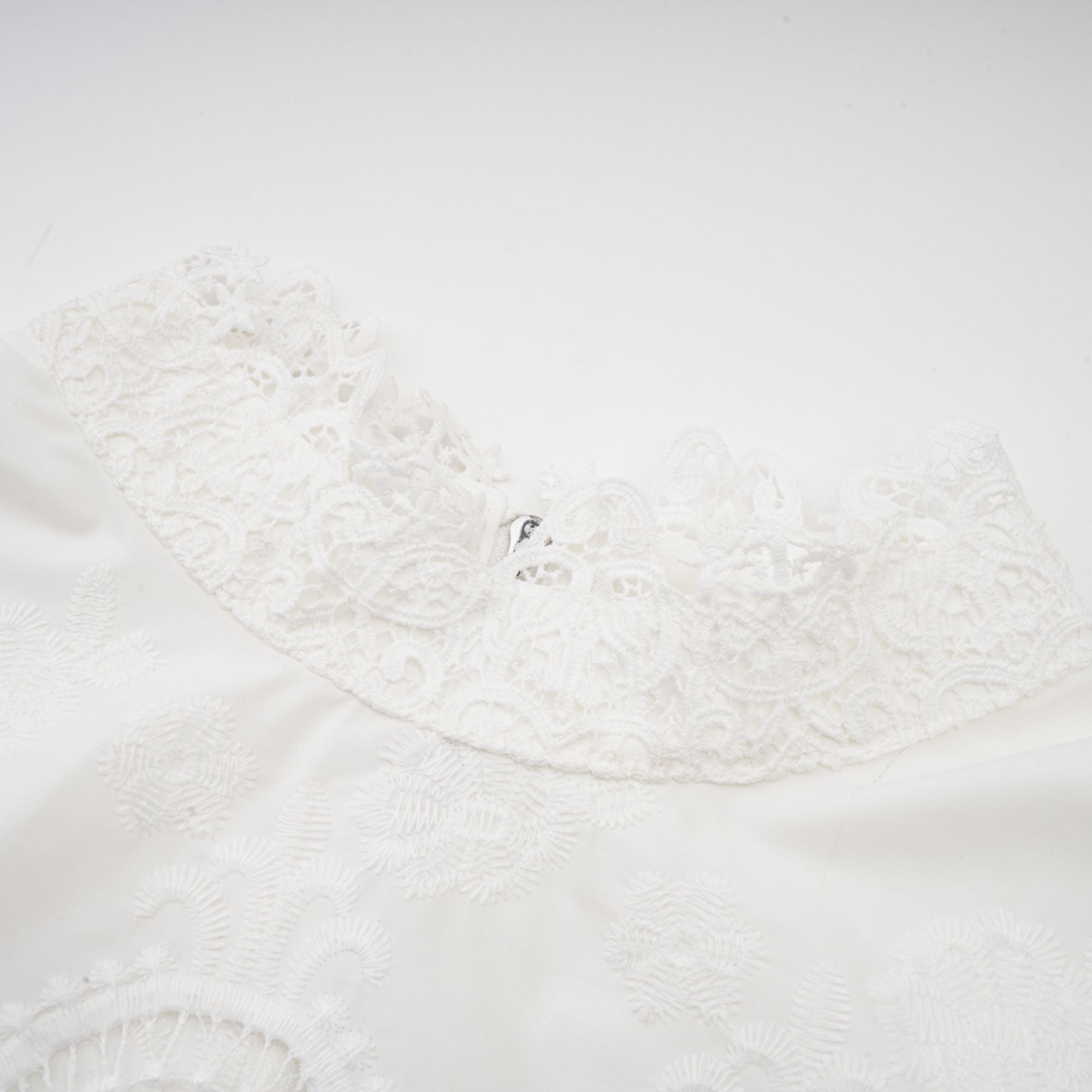 Raphaëlle lace-trim cut-out cropped top & trousers matching set
