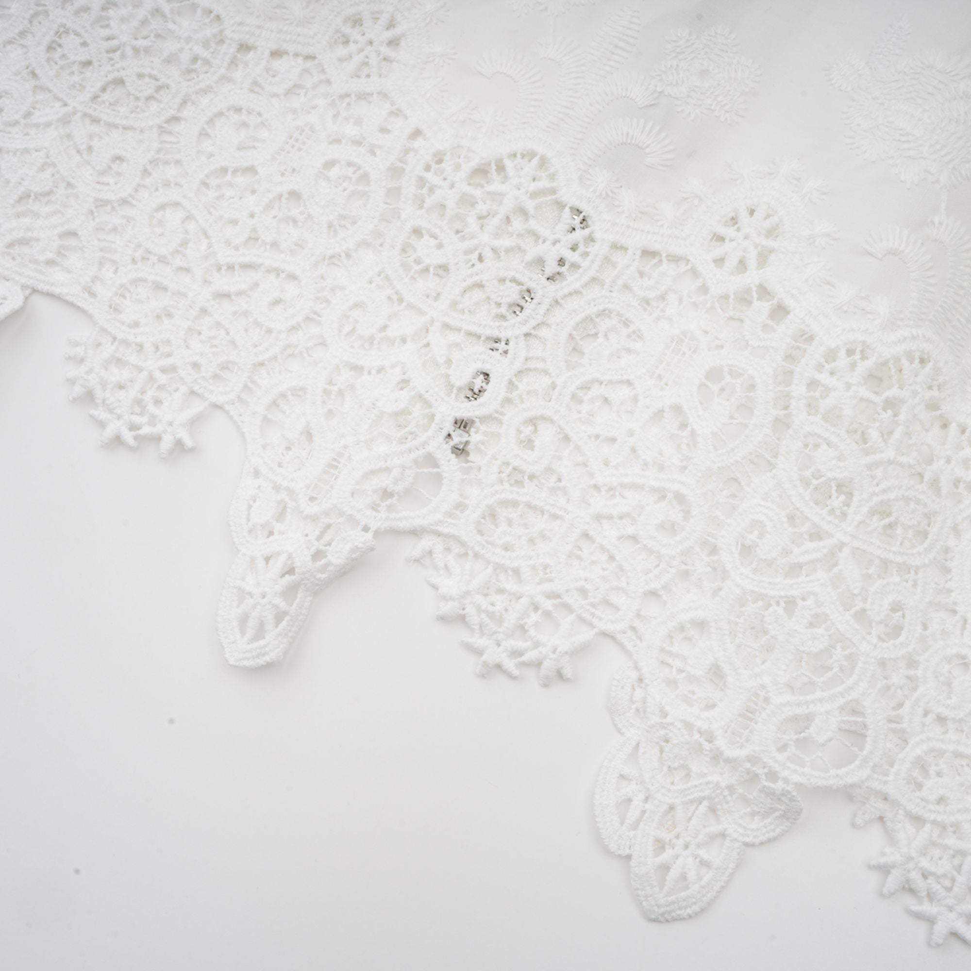 Raphaëlle lace-trim cut-out cropped top & trousers matching set (Final Sale-US Only)