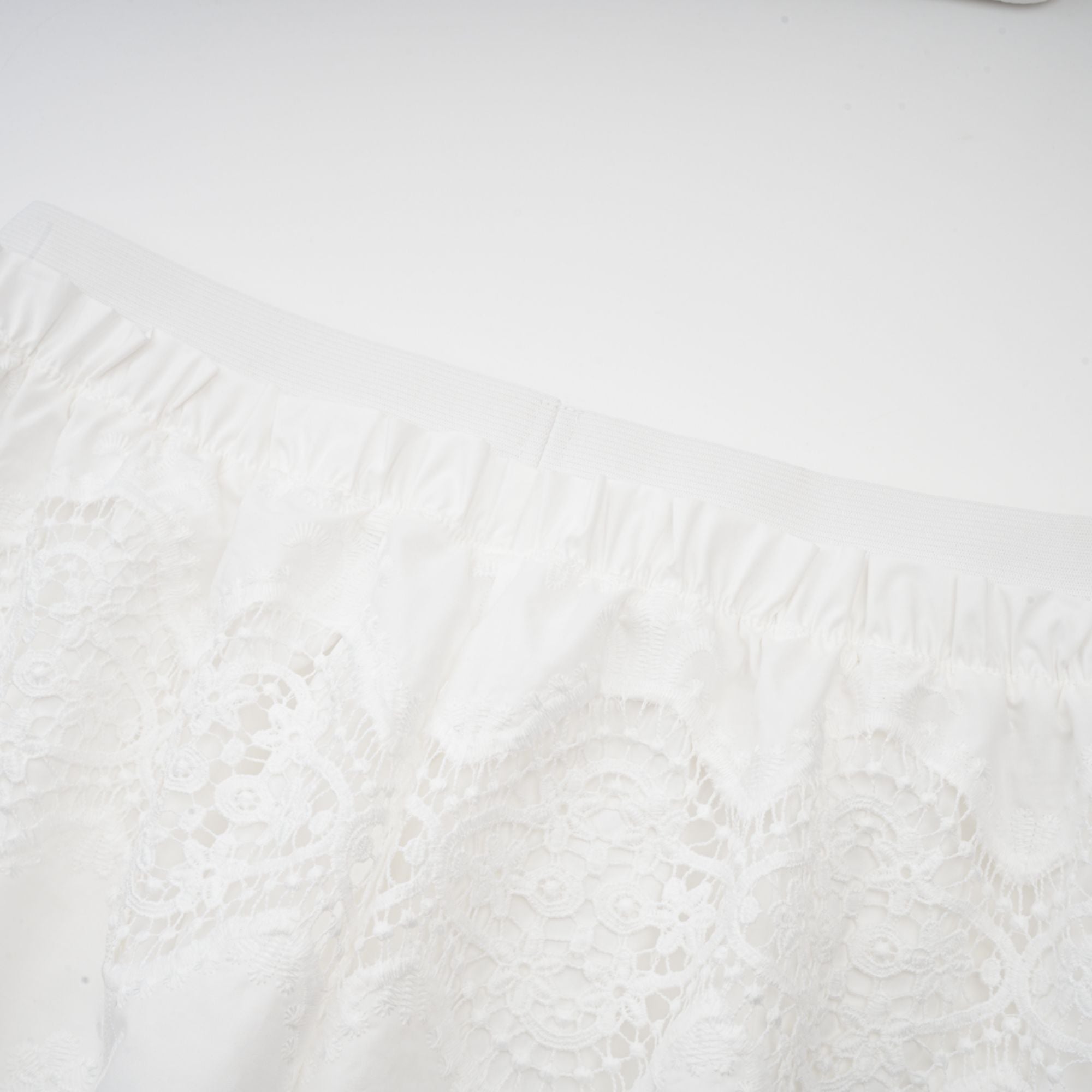 Raphaëlle lace-trim cut-out cropped top & trousers matching set