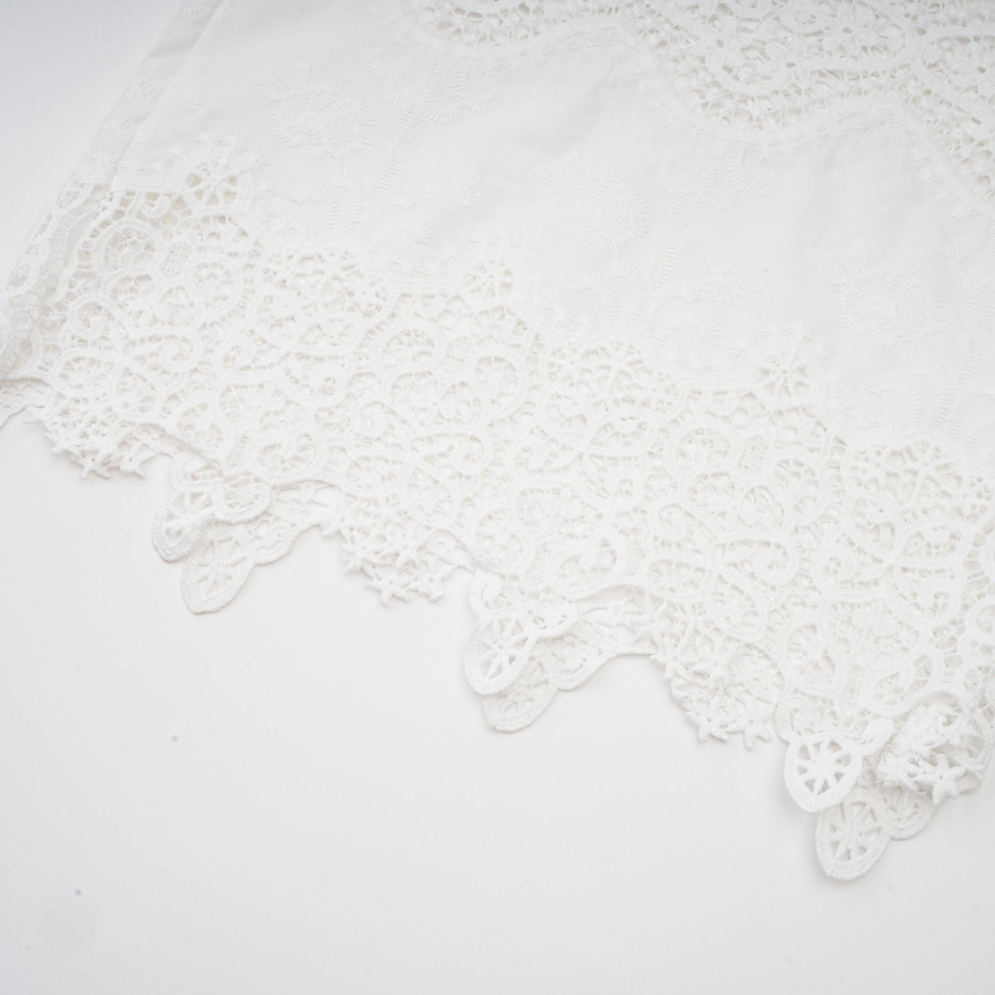 Raphaëlle lace-trim cut-out cropped top & trousers matching set (Final Sale)