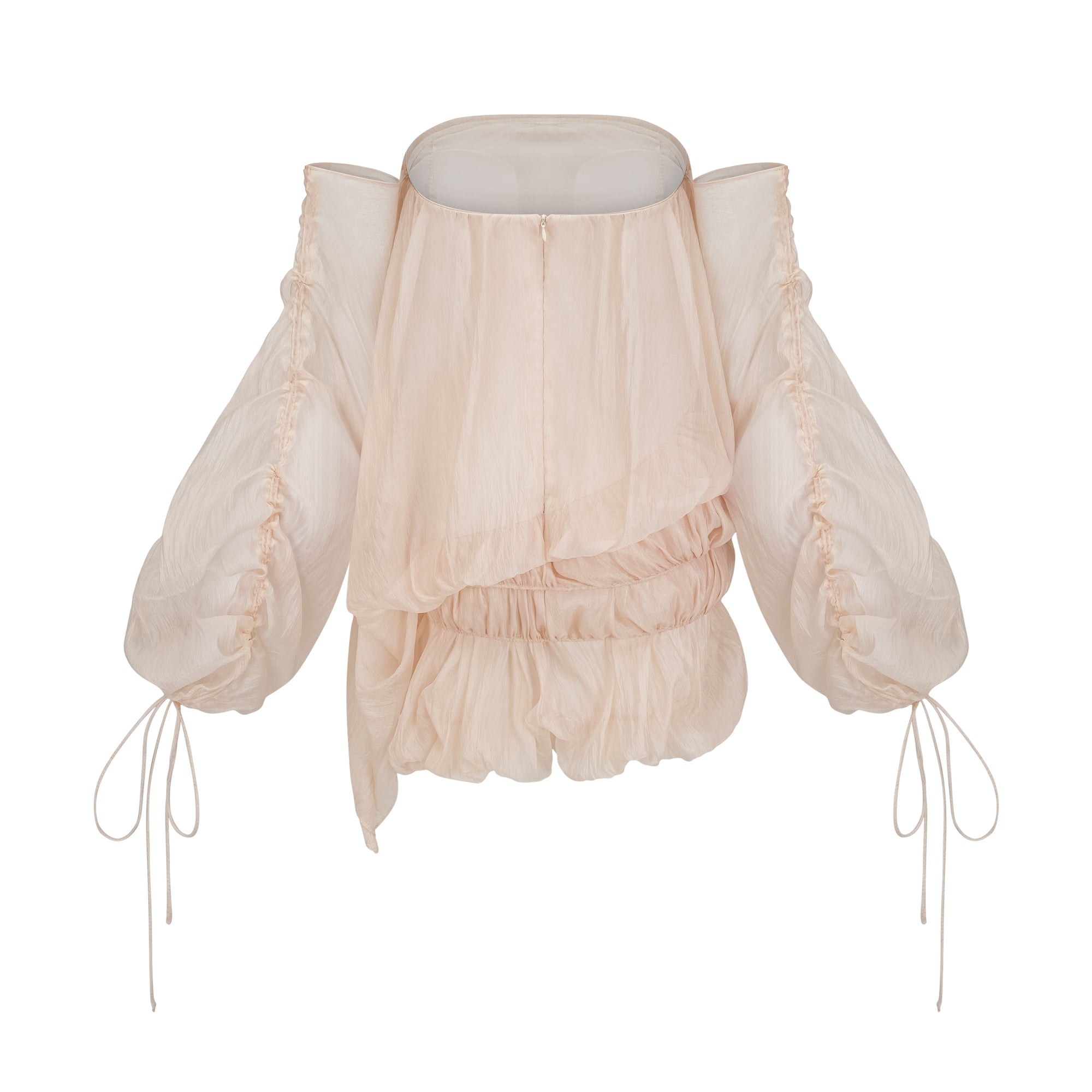 Joëlle self-tie ruched layered off-shoulder mini dress