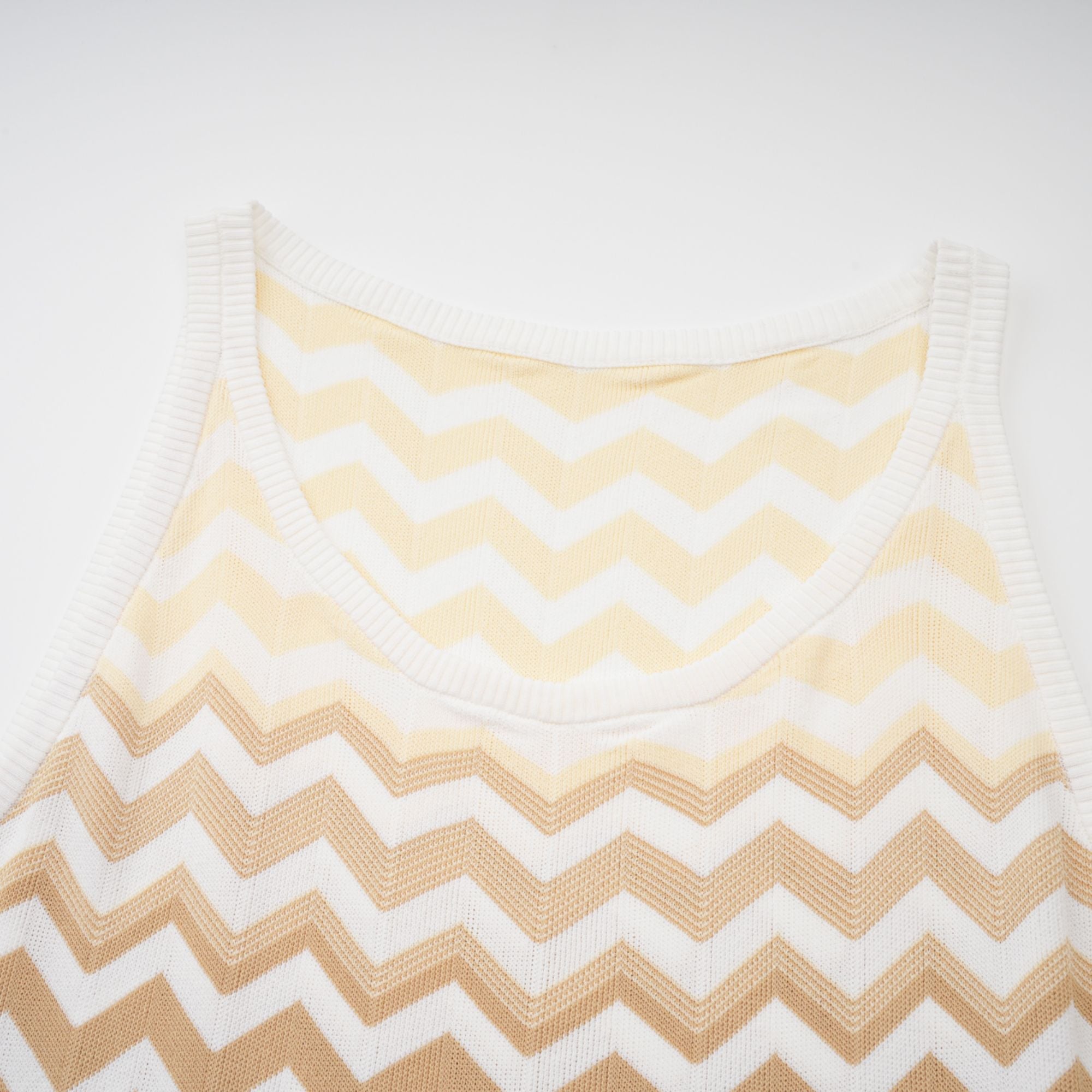 Isabelle Yellow Zigzag Knit Matching Set