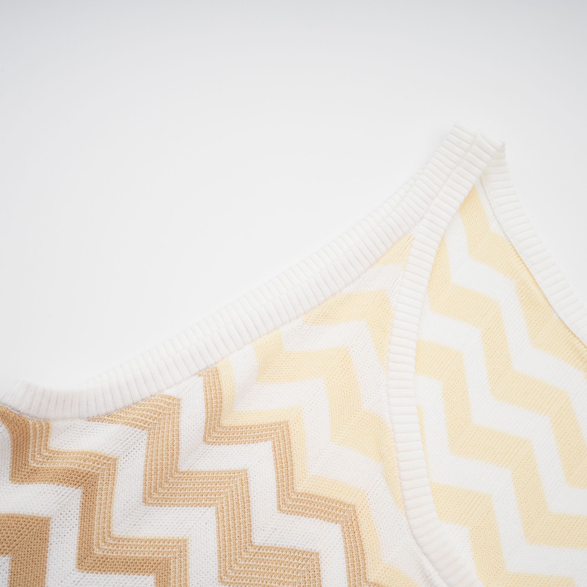 Isabelle Yellow Zigzag Knit Matching Set