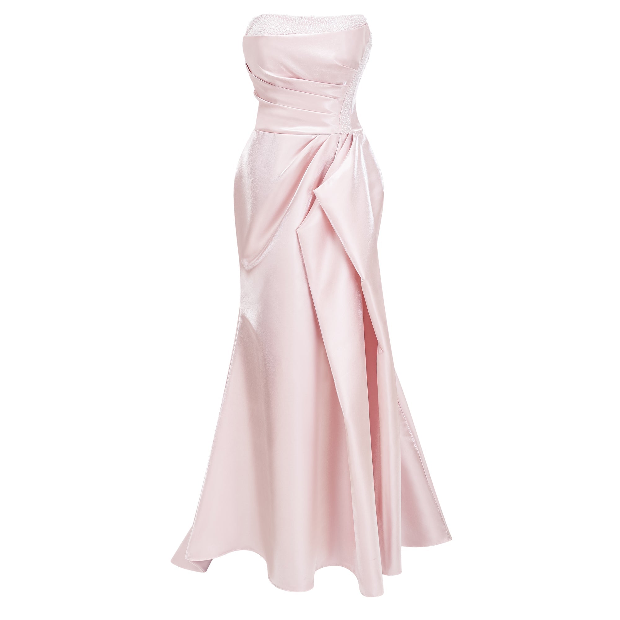 Charlotte Pink Off Shoulder Ruched Maxi Dress (Final Sale)