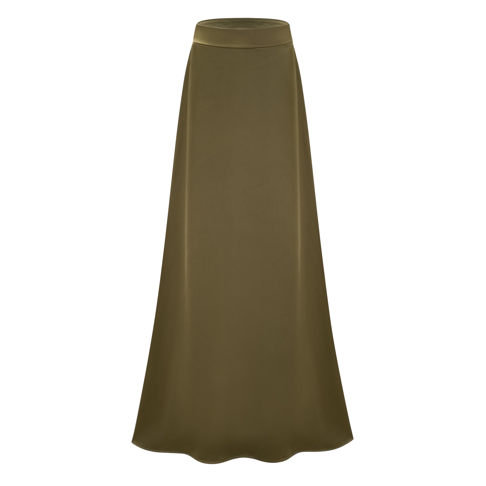 Borbála Green Fringed Top & Satin Skirt Set (Final Sale-US Only)