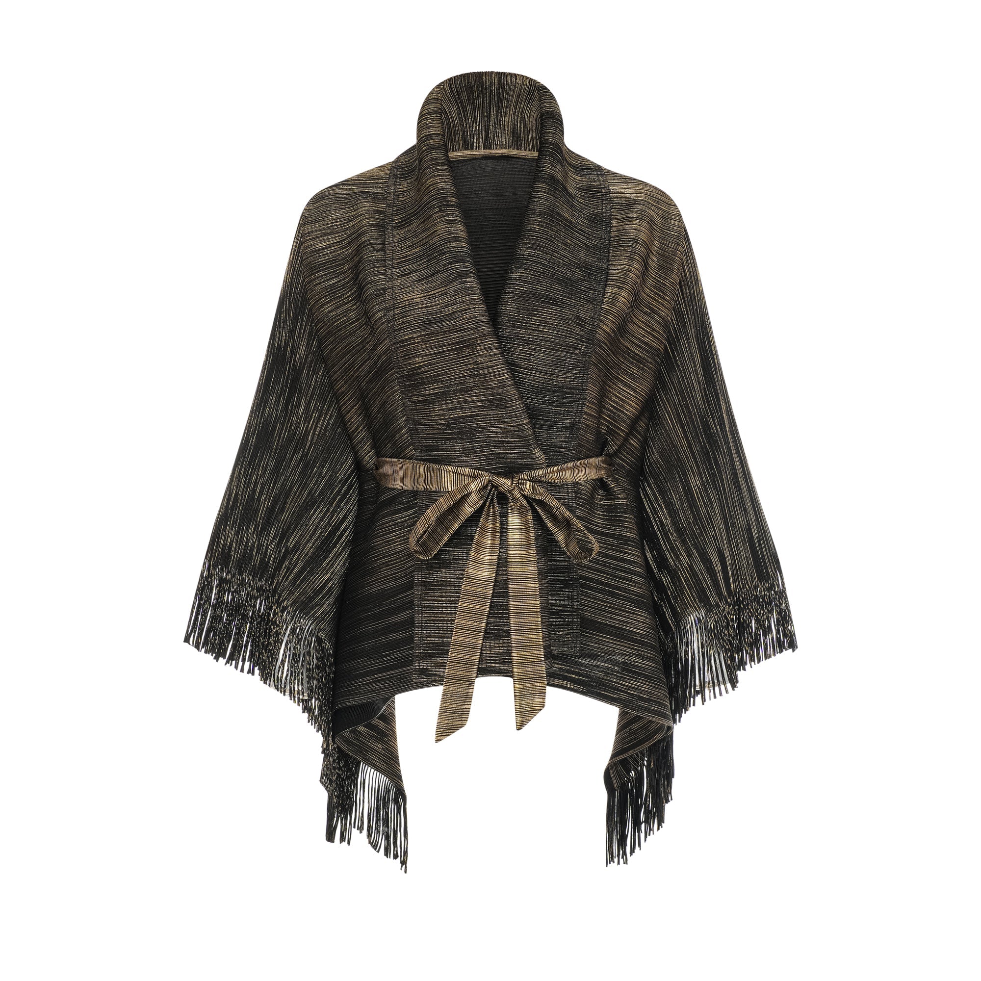 Dextard black gilded creased top & skirt matching set