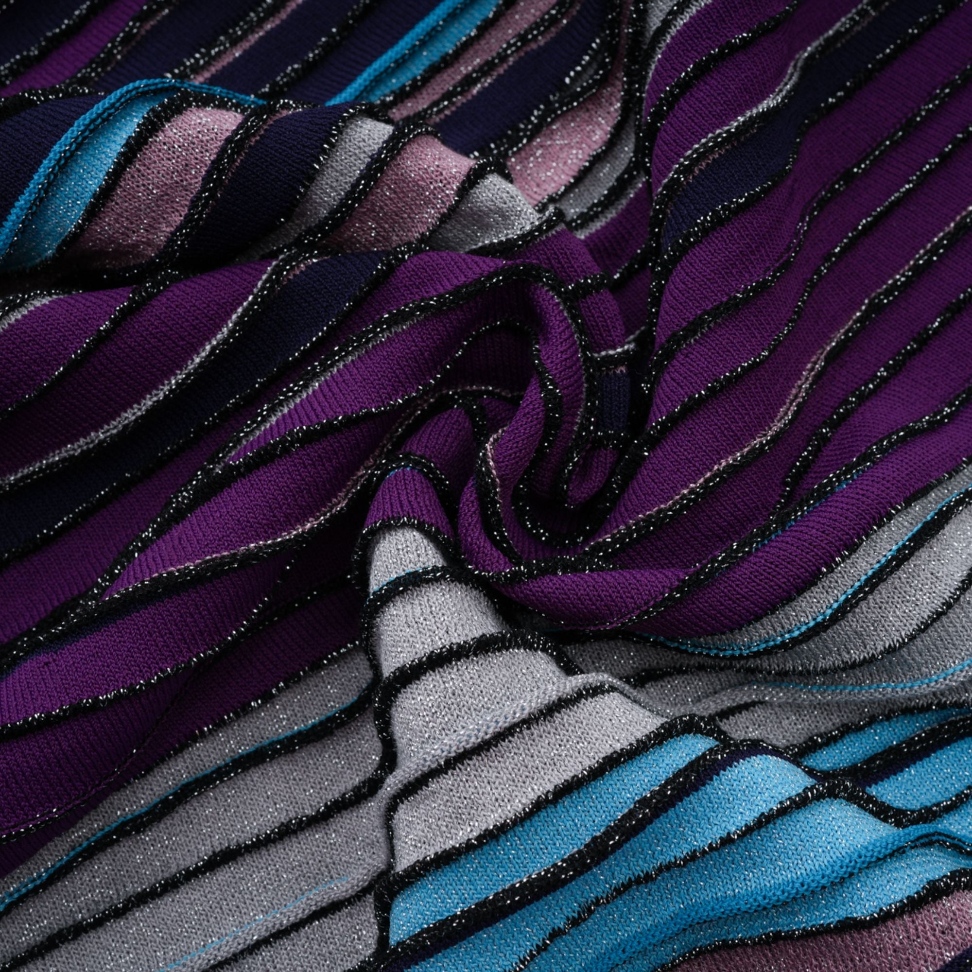 Bruyère Purple Sequin Striped Knit Maxi Dress (Final Sale-US Only)
