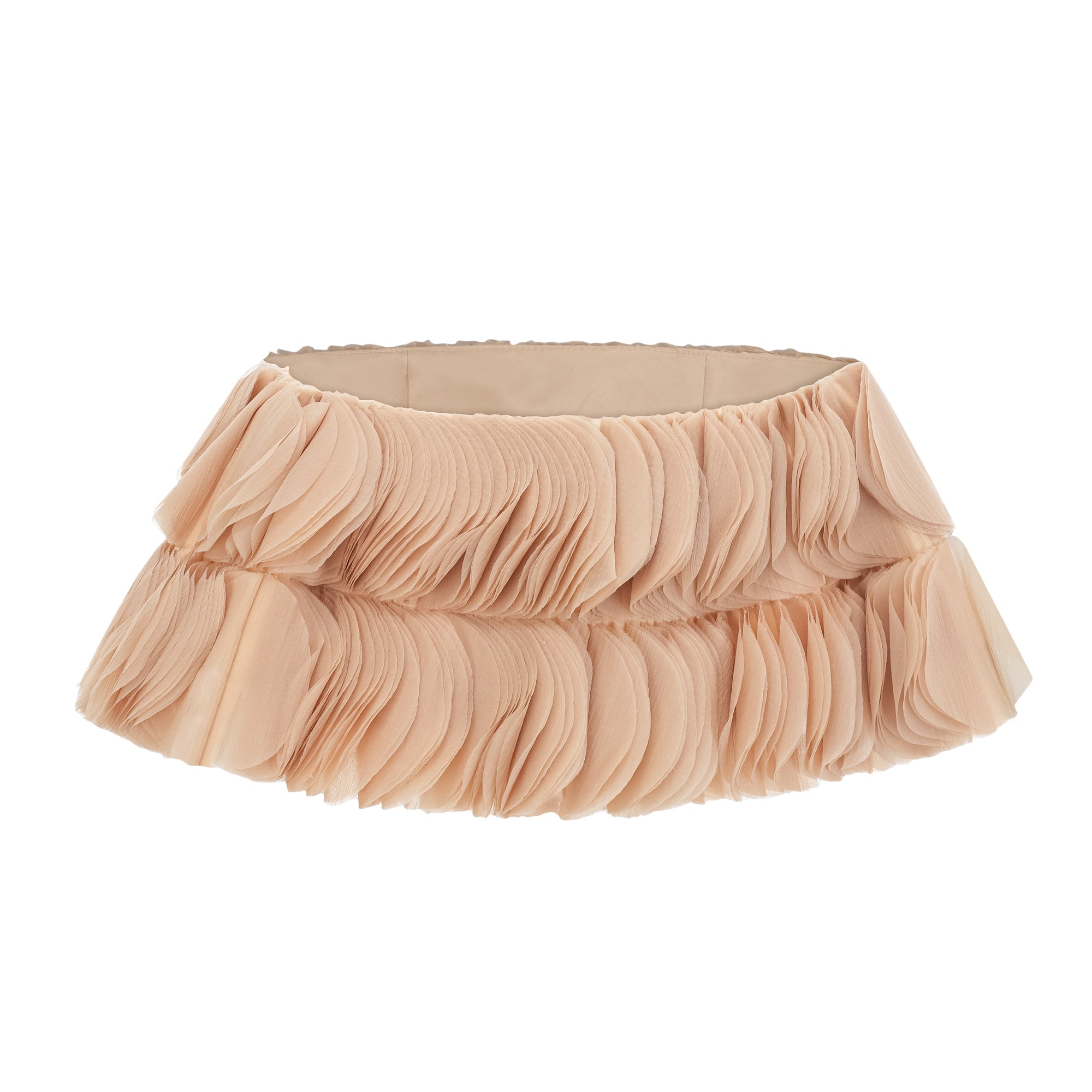 Elise neutrals off-shoulder shirred cropped top (Final Sale-US Only)