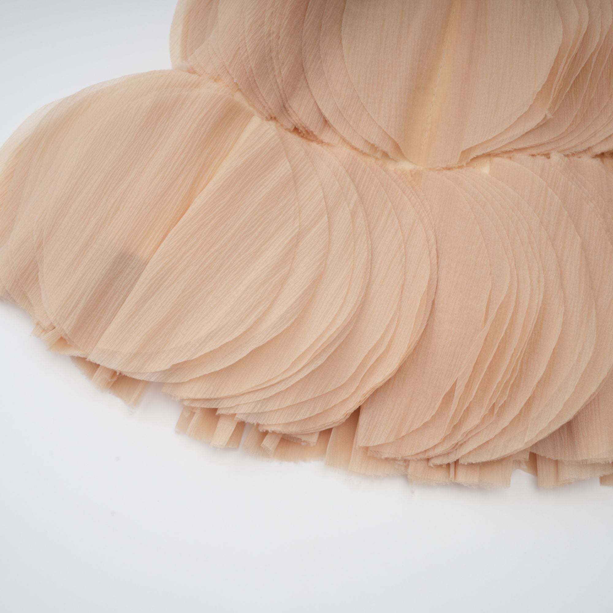 Elise neutrals off-shoulder shirred cropped top (Final Sale-US Only)