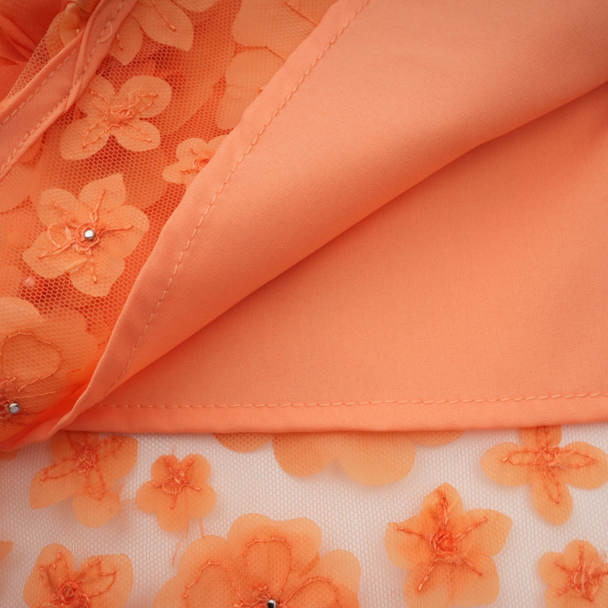 Orphée orange faux-flower mini dress (Final Sale-US Only)