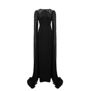 Yseult Black Embellished Maxi Gown (Final Sale-US Only)