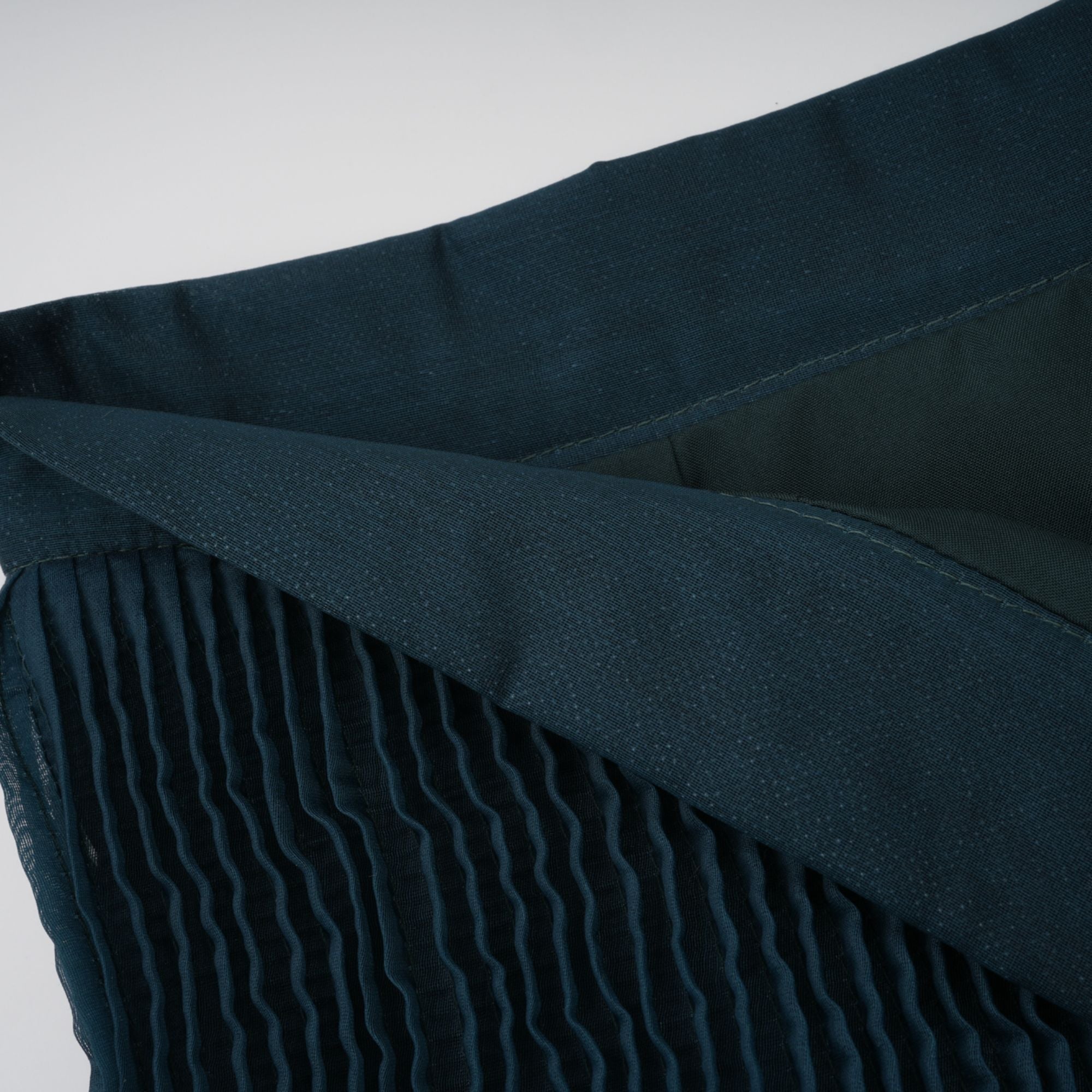 Zoé dark-green ribbon tie-neck shirt & skirt matching set (Final Sale-US Only)