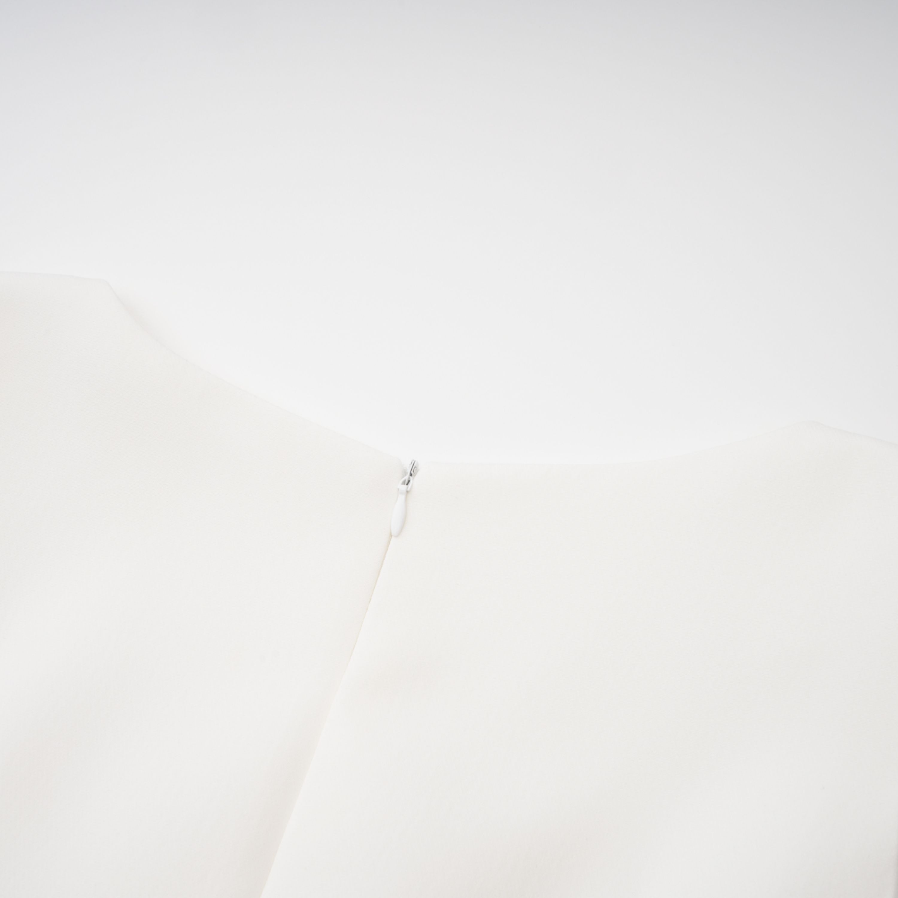 Kristveig White Cape Design Structured Mini Dress
