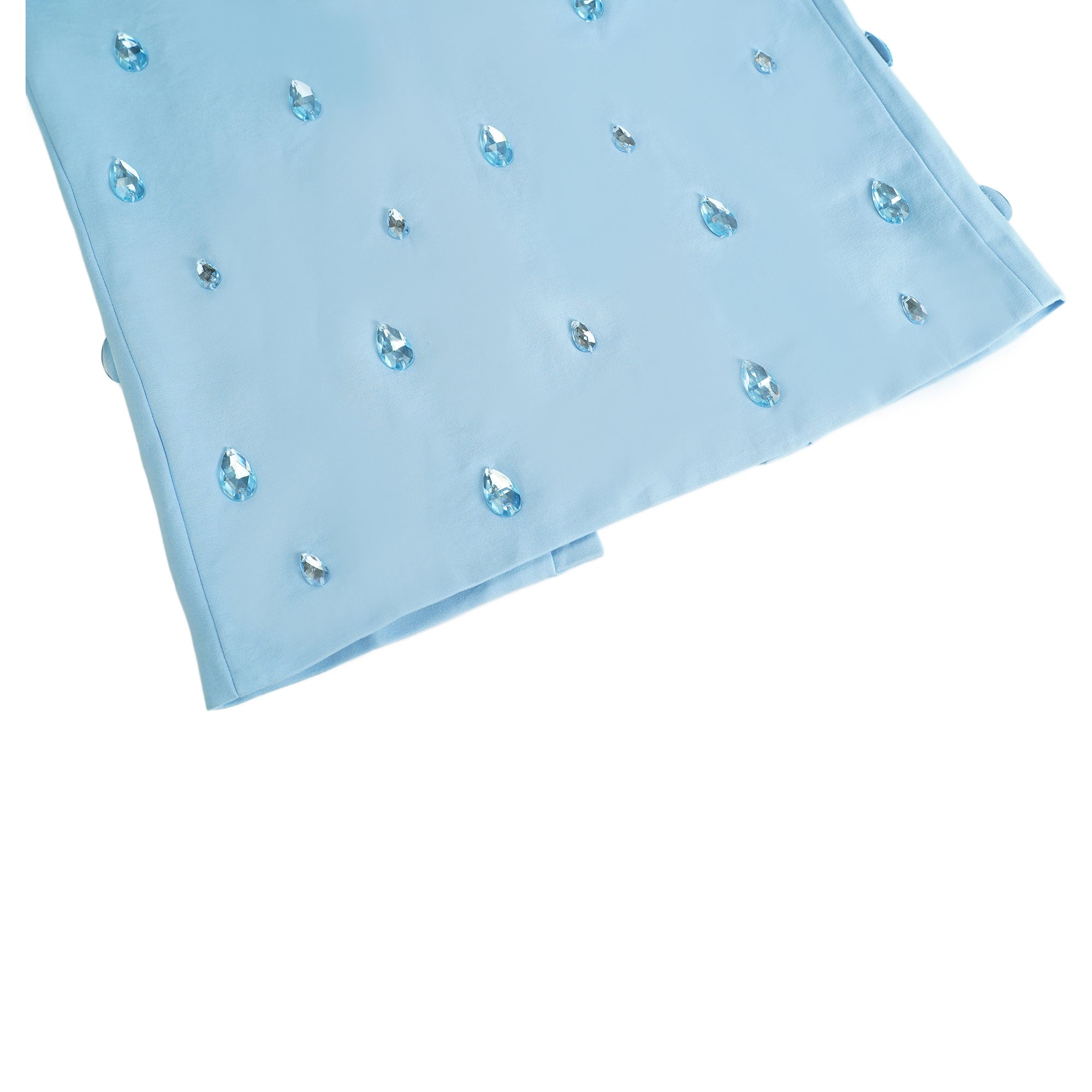 Meris Blue Crystal Embellished Maxi Gown (Final Sale-US Only)