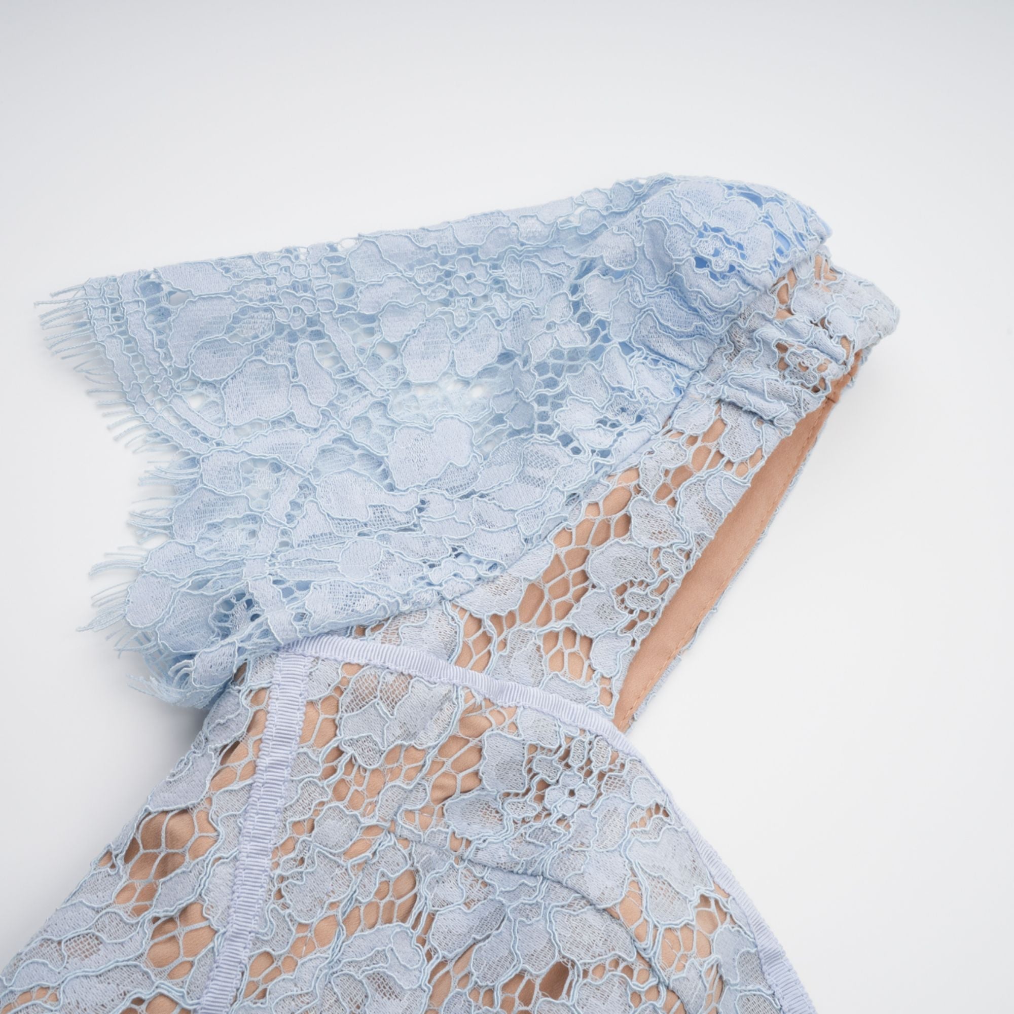 Audrey blue floral-lace boned midi dress (Final Sale-US Only)