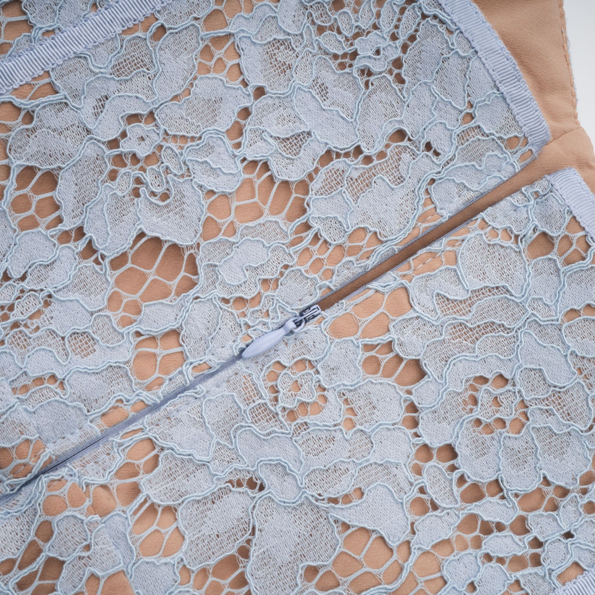 Audrey blue floral-lace boned midi dress (Final Sale-US Only)