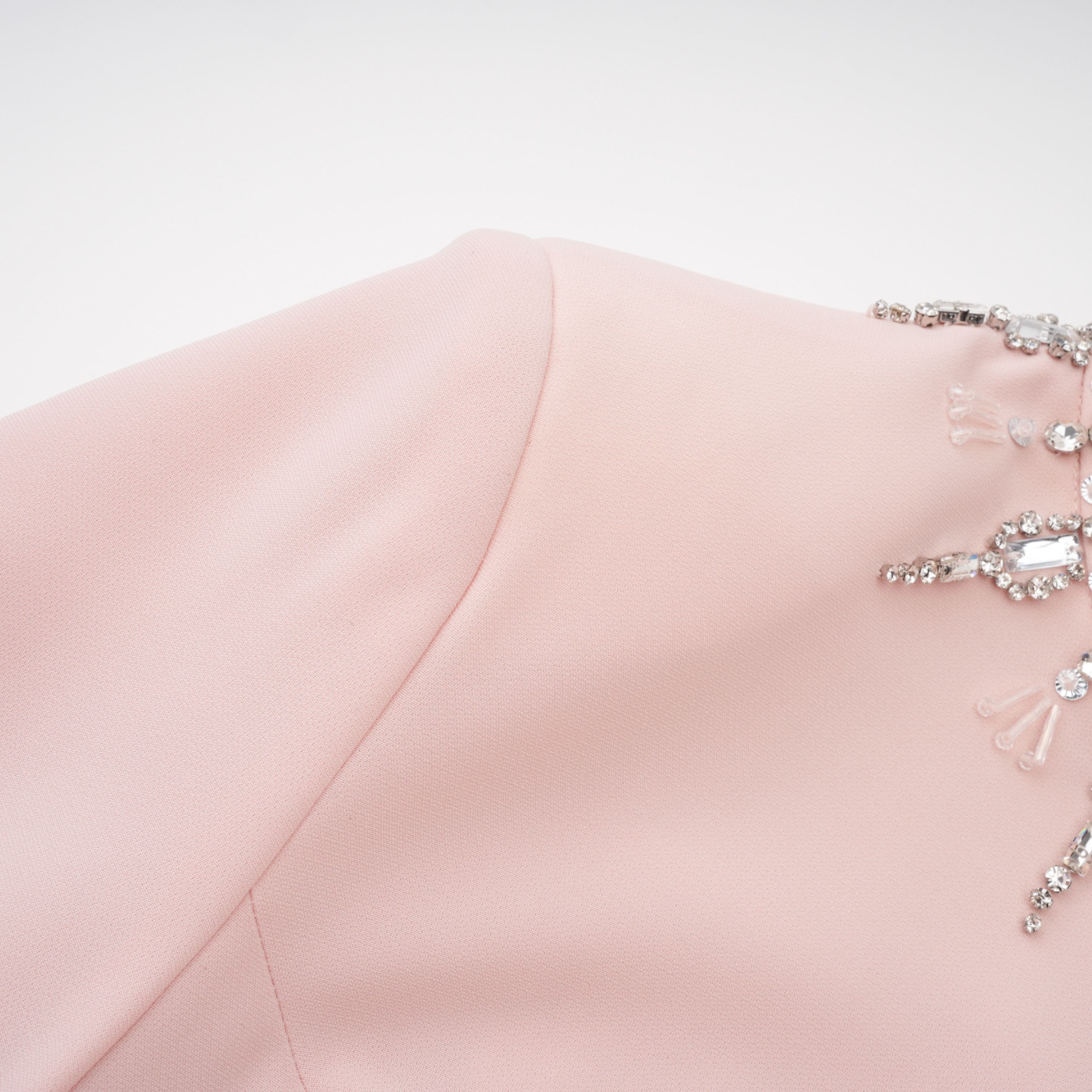 Klaudia Pink Embellished Corset Maxi Dress (Final Sale-US Only)