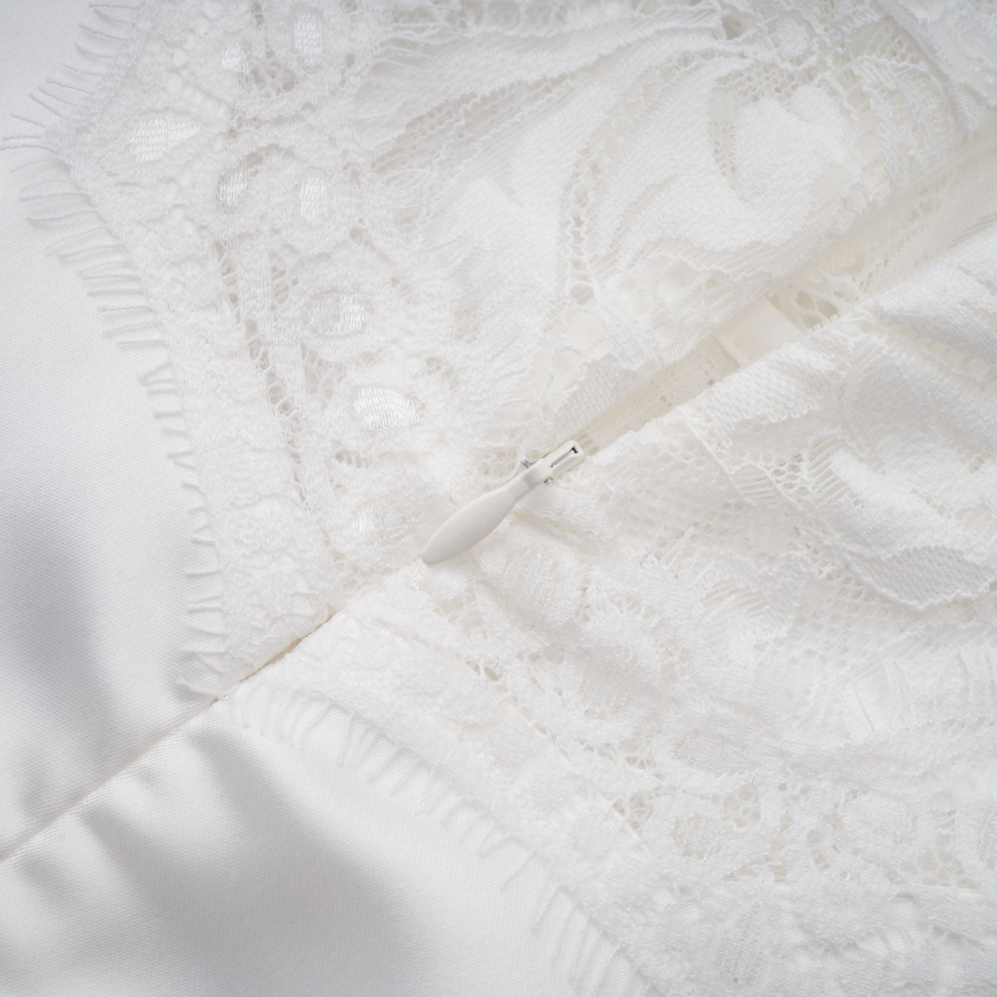 Airelle White Satin Panel Lace Maxi Dress (Final Sale)