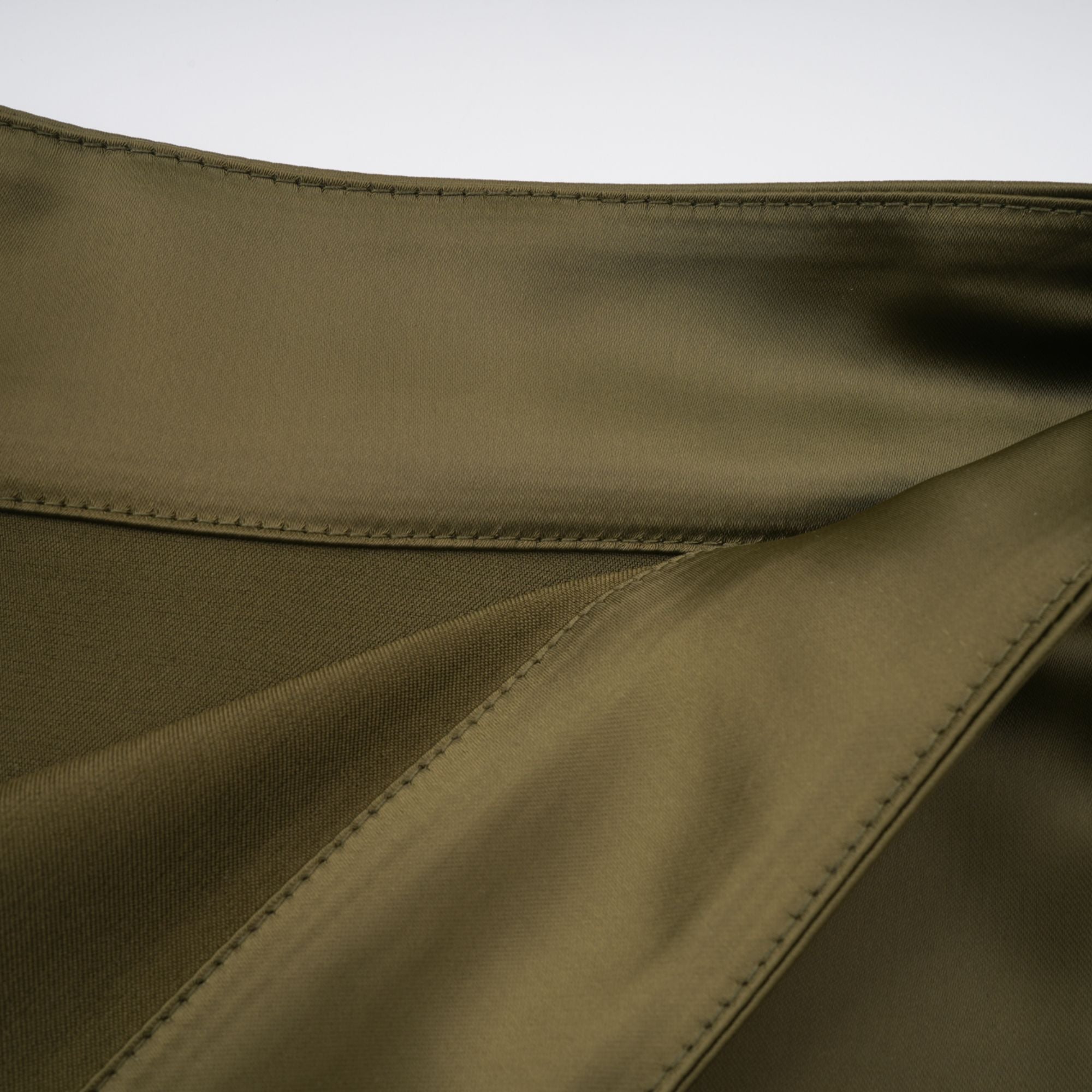 Borbála Green Fringed Top & Satin Skirt Set (Final Sale-US Only)