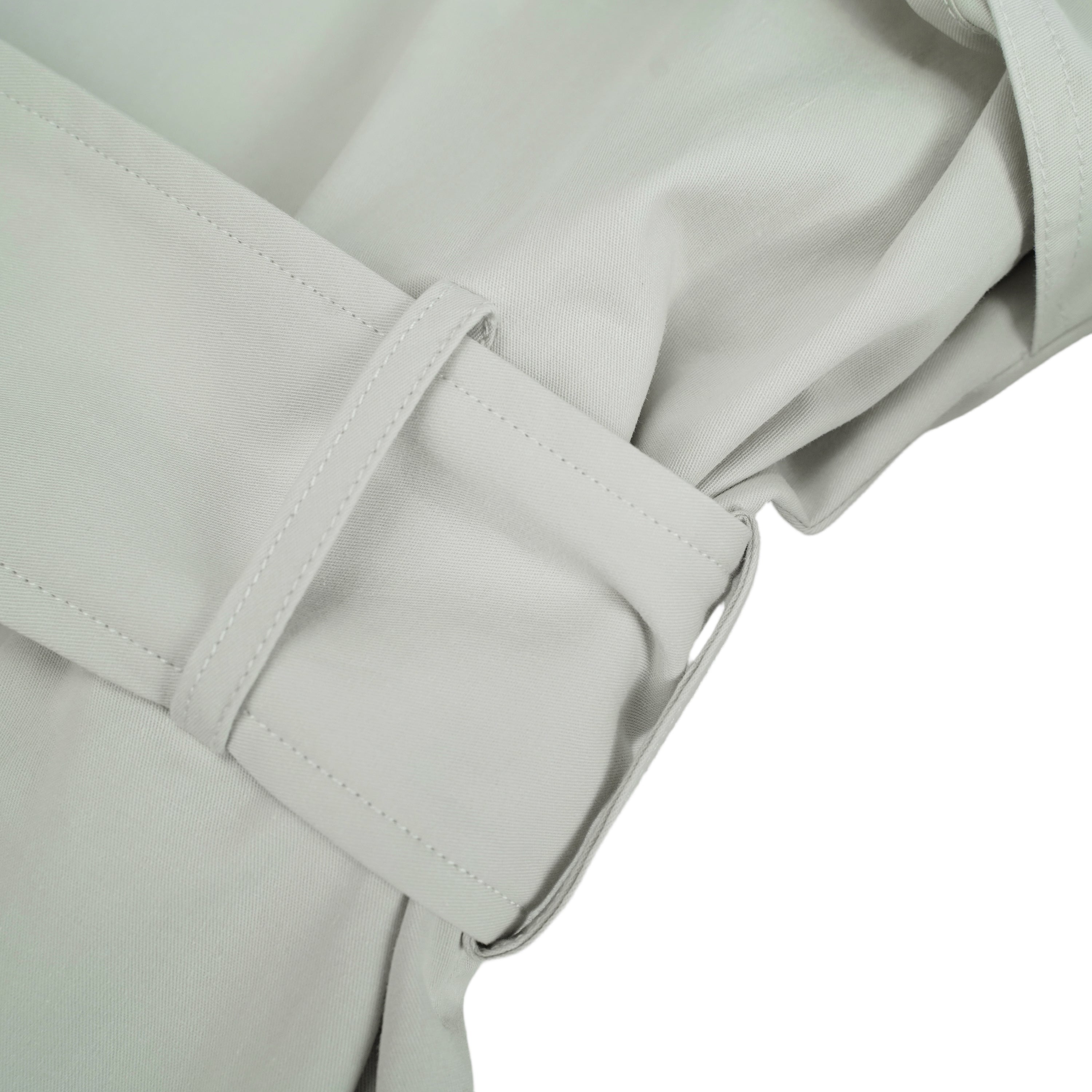 Bruyère White Double-Breasted Long Trench Coat