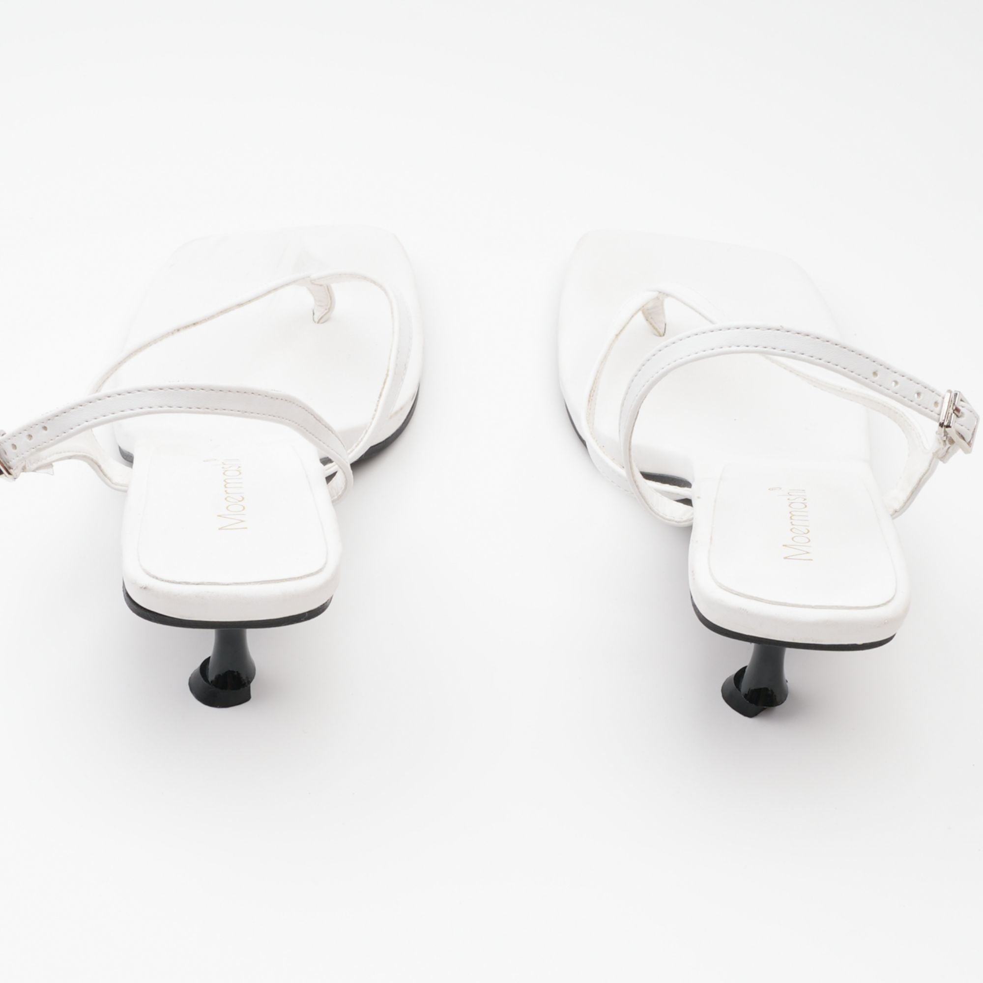 Catriona thong leather sandals  - White