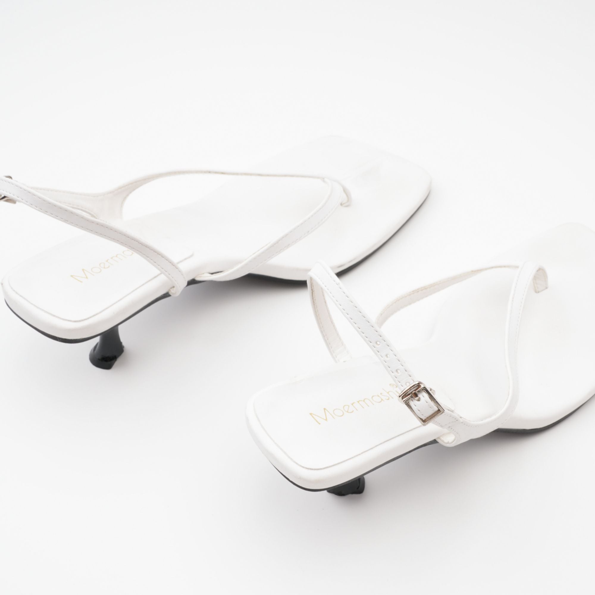 Catriona thong leather sandals  - White
