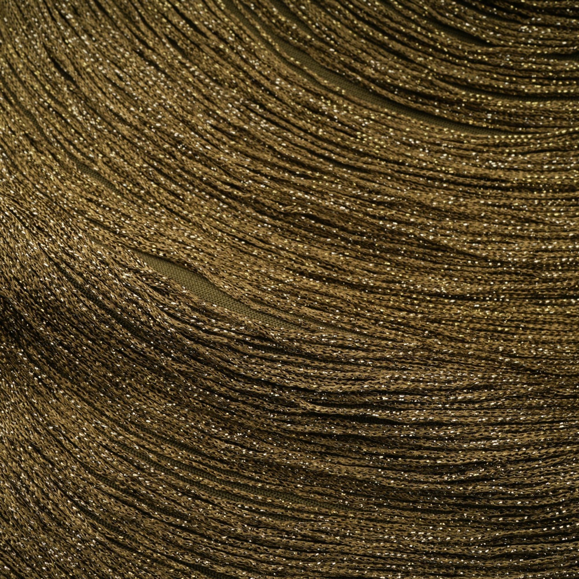 Borbála Green Fringed Top & Satin Skirt Set