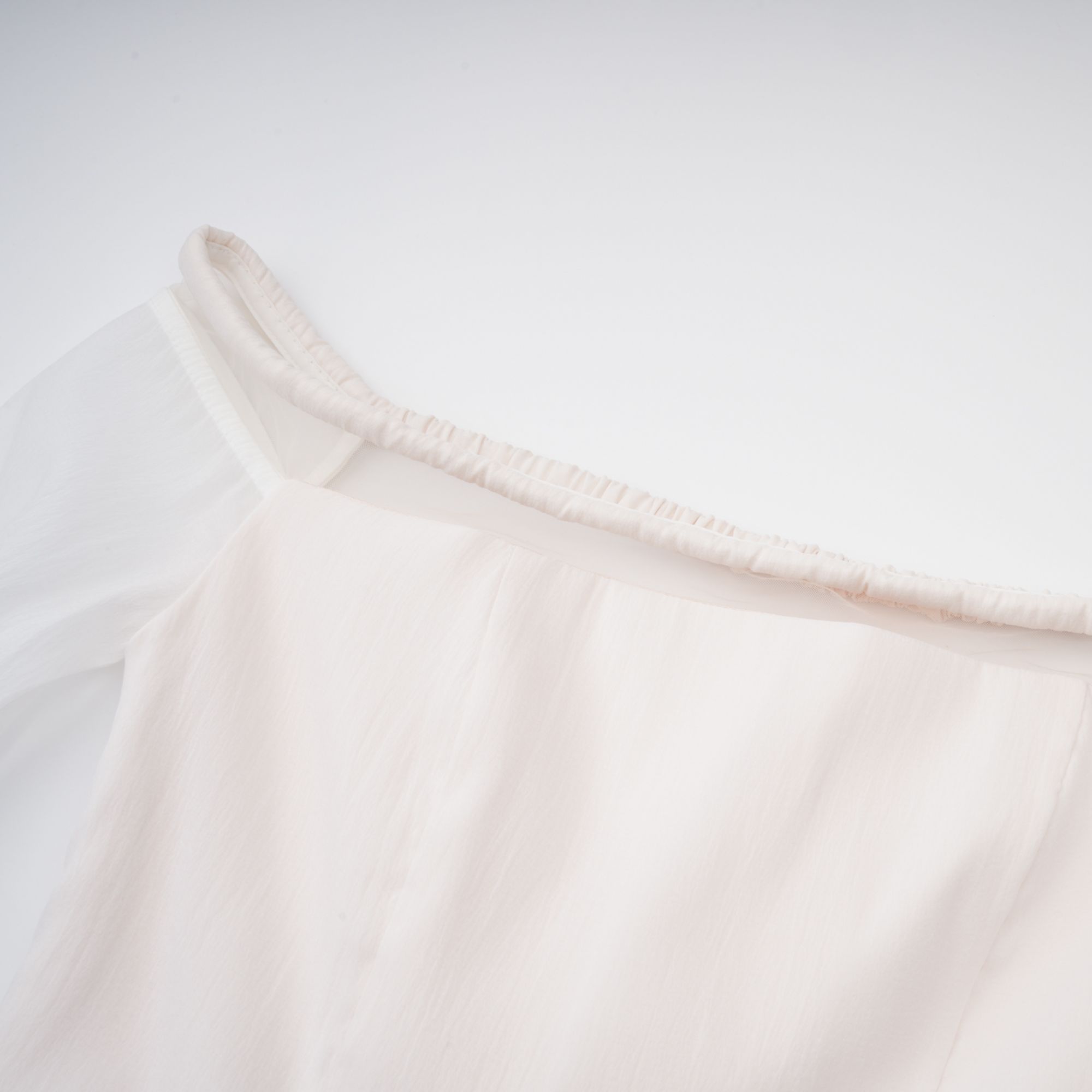 Gelsomina White Gathered Crepe Midi Dress (Final Sale-US Only)