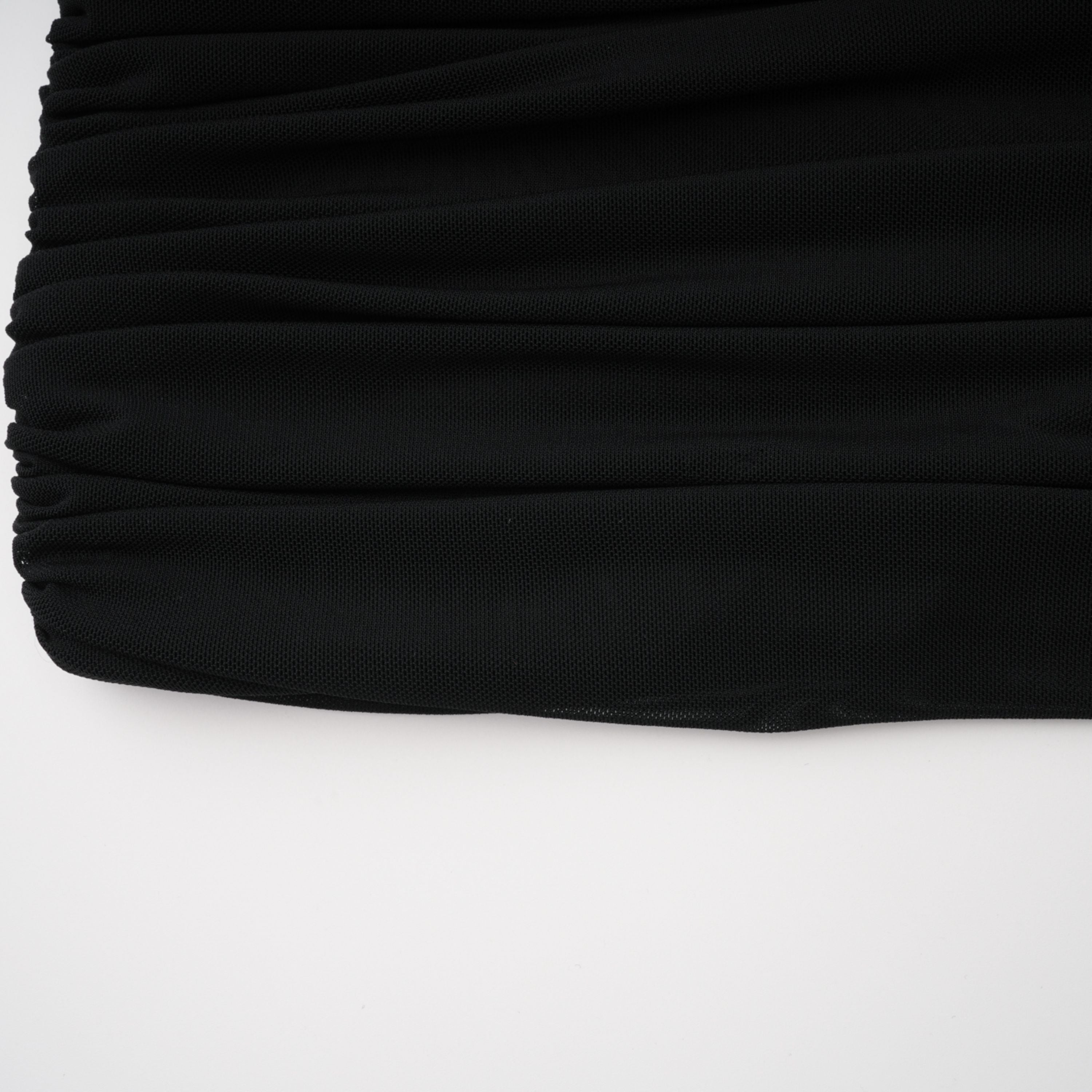 Ivona Black Halterneck Ribbon Design Mini Dress