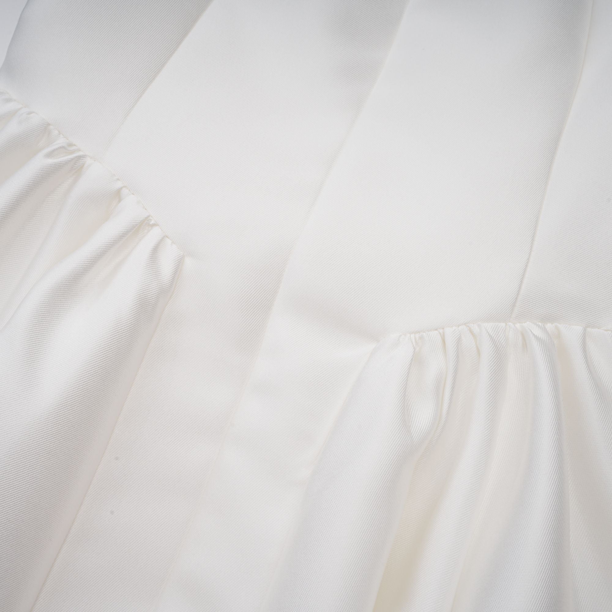 Amandine white open-back cap-sleeve midi dress