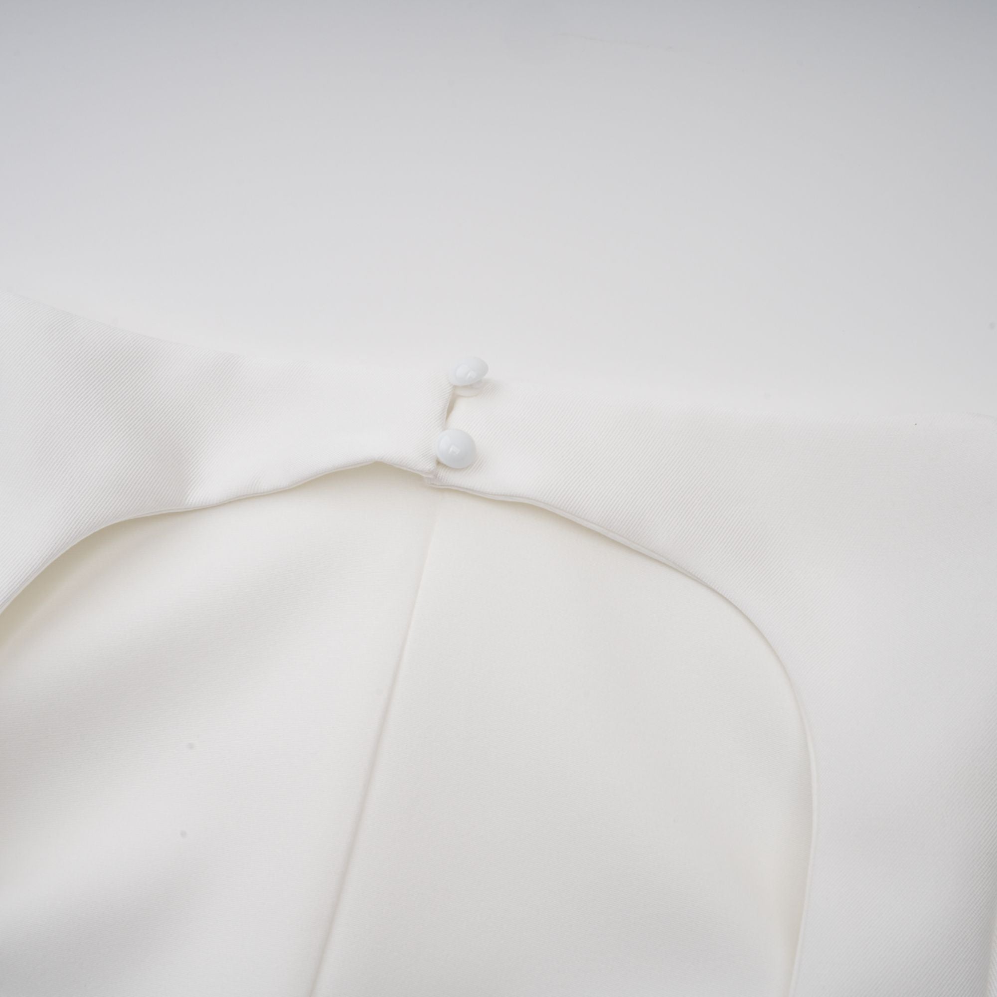 Amandine white open-back cap-sleeve midi dress