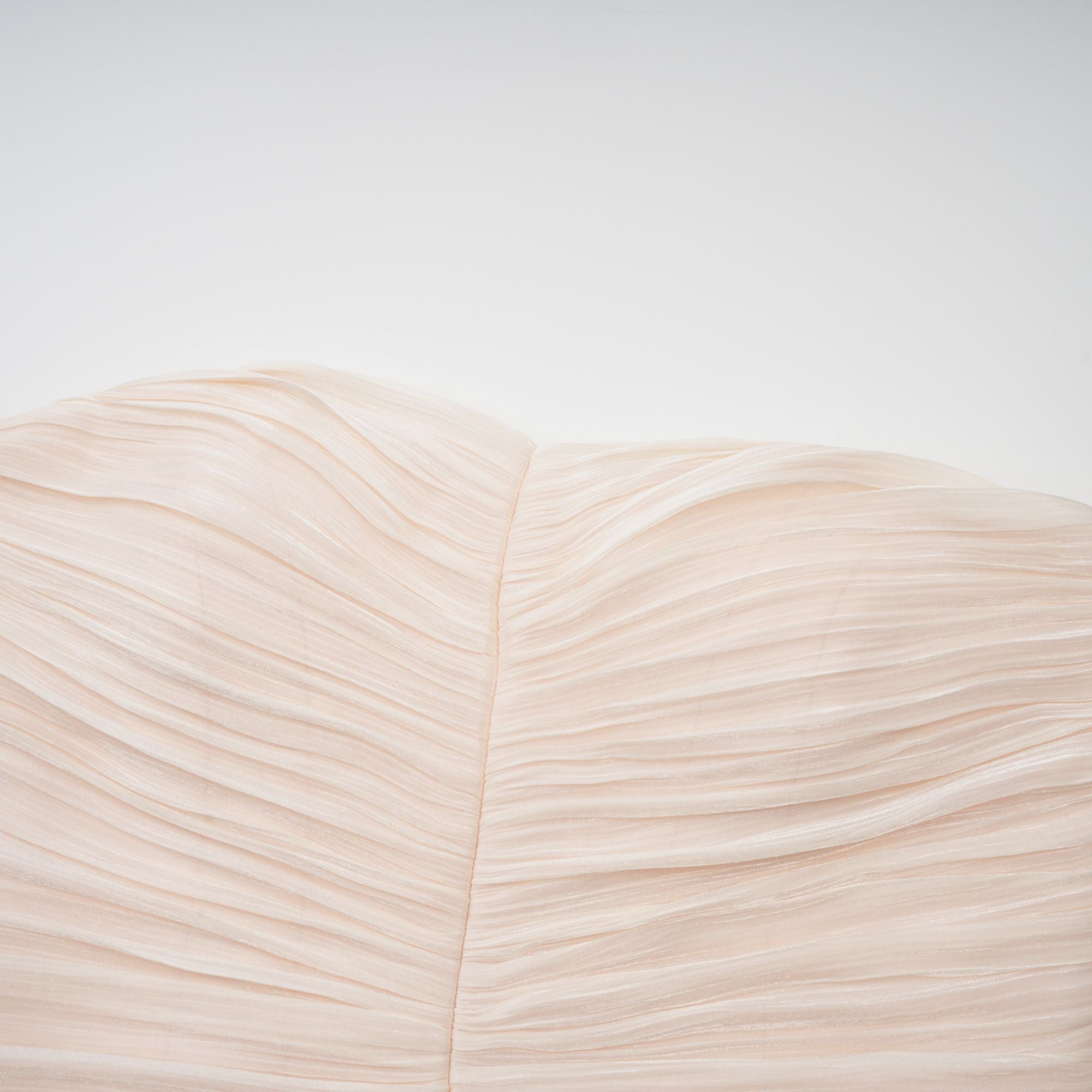 Céleste neutrals ruffled pleated maxi dress